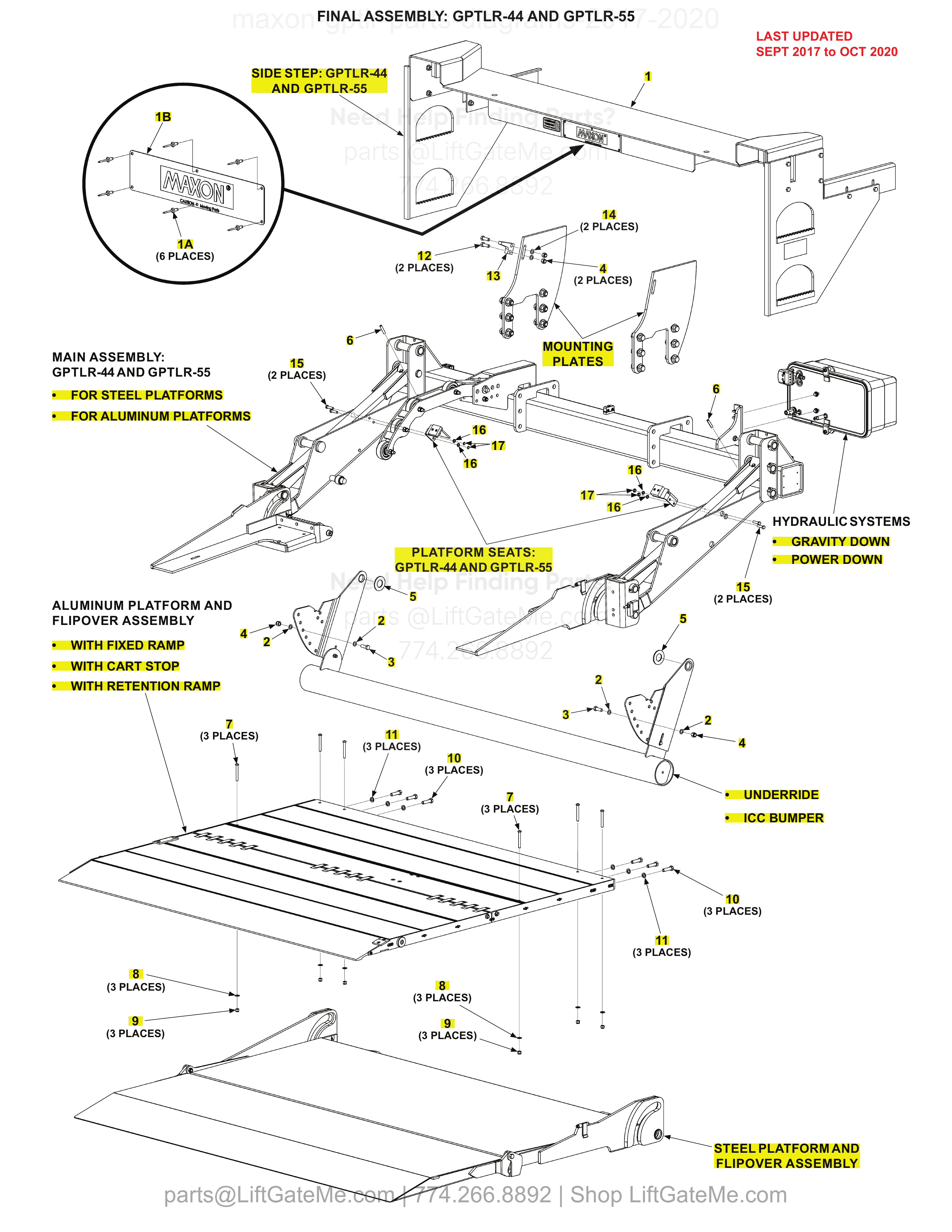 FINAL ASSEMBLY: GPTLR-44 AND GPTLR-55 diagram