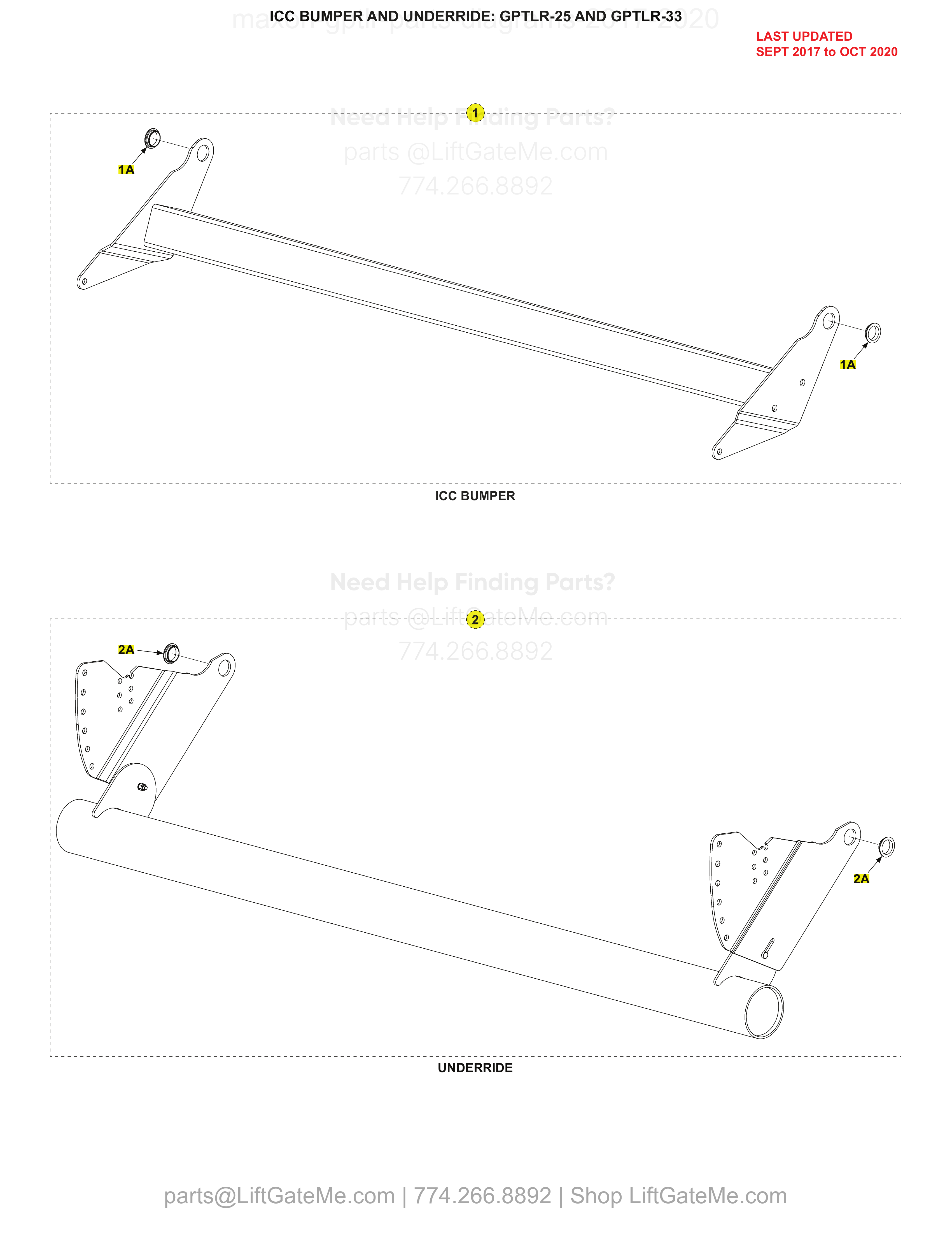 ICC BUMPER AND UNDERRIDE: GPTLR-25 AND GPTLR-33 diagram