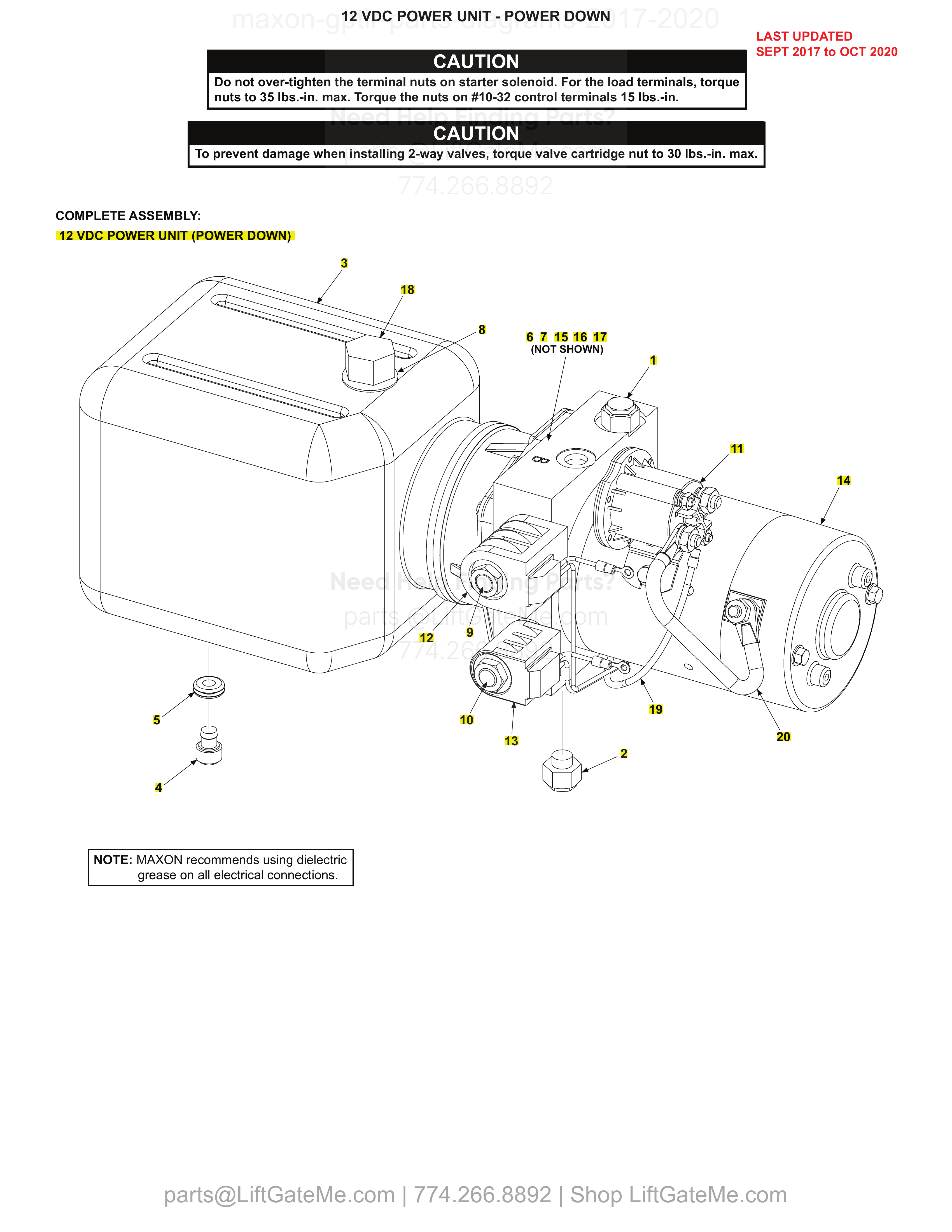12 VDC POWER UNIT - POWER DOWN diagram