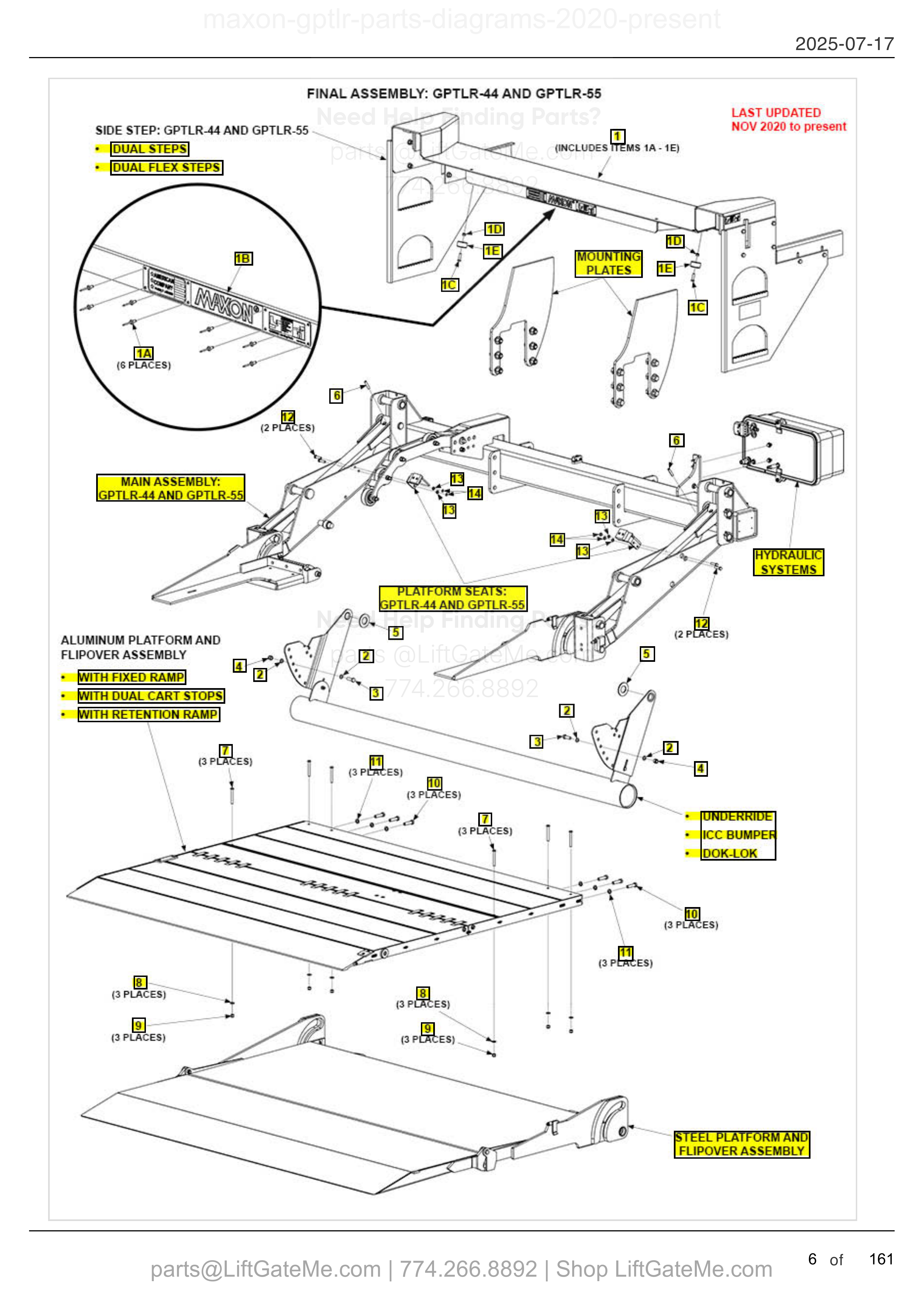 FINAL ASSEMBLY: GPTLR-44 AND GPTLR-55 diagram