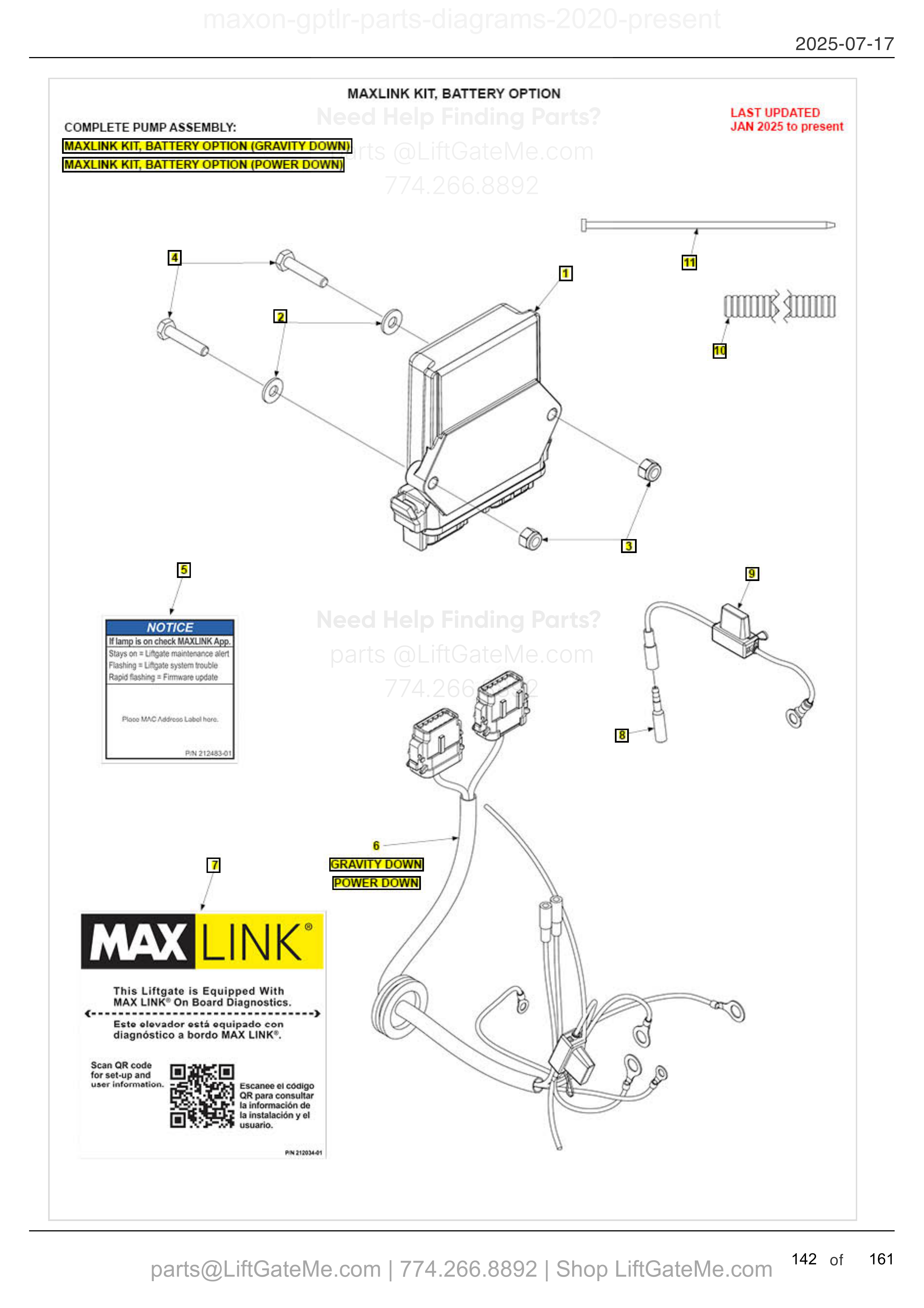 MAXLINK KIT, BATTERY OPTION diagram