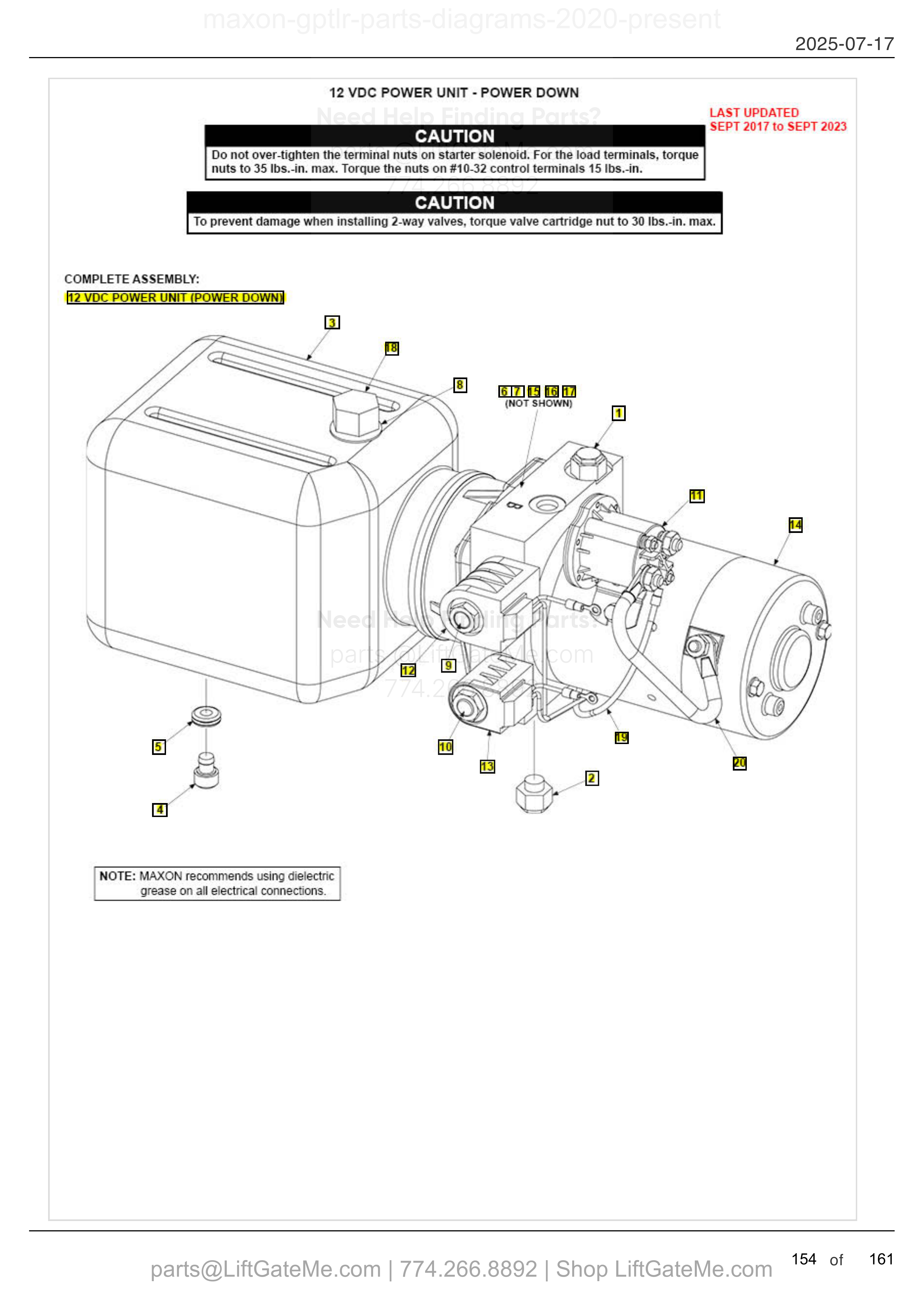 12 VDC POWER UNIT - POWER DOWN diagram