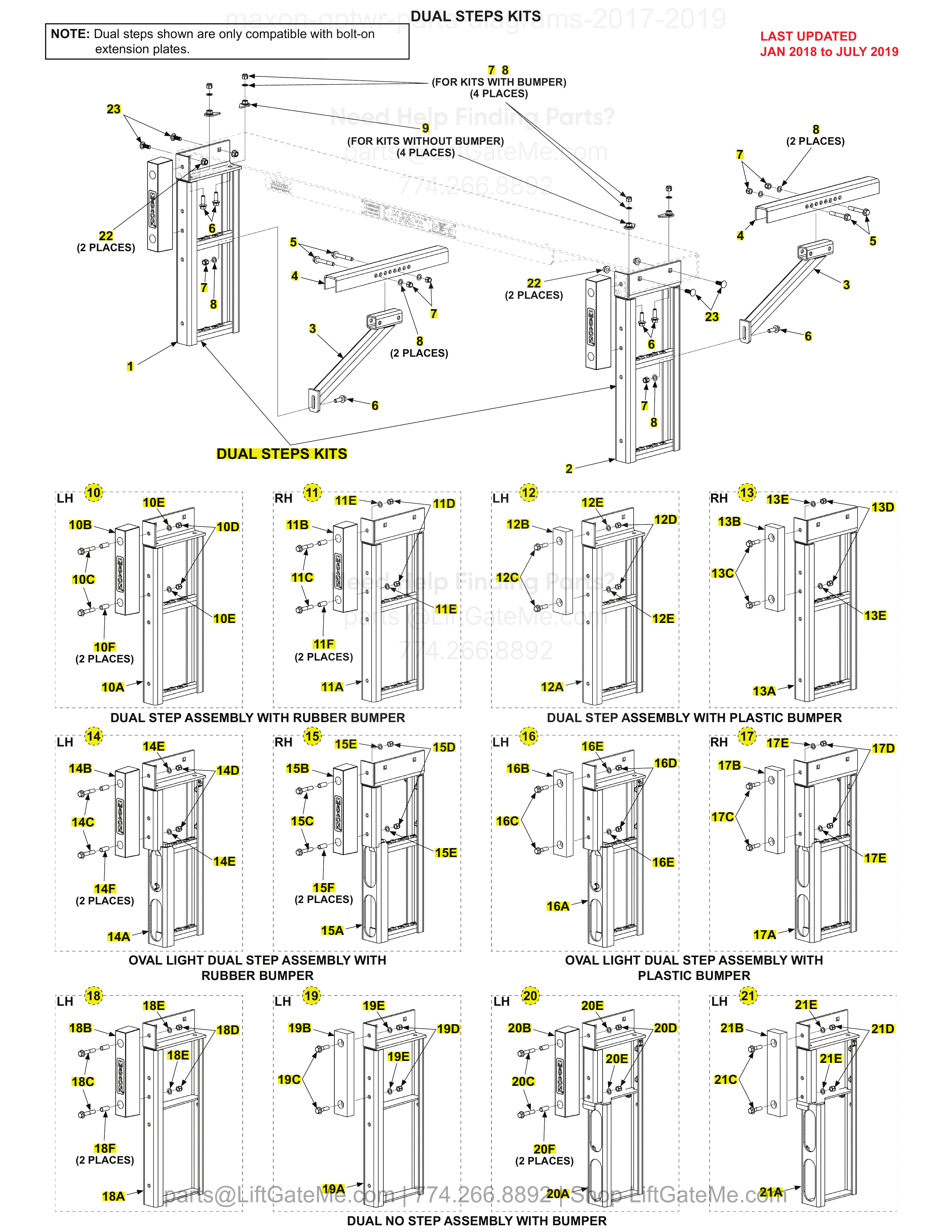 DUAL STEPS KITS diagram