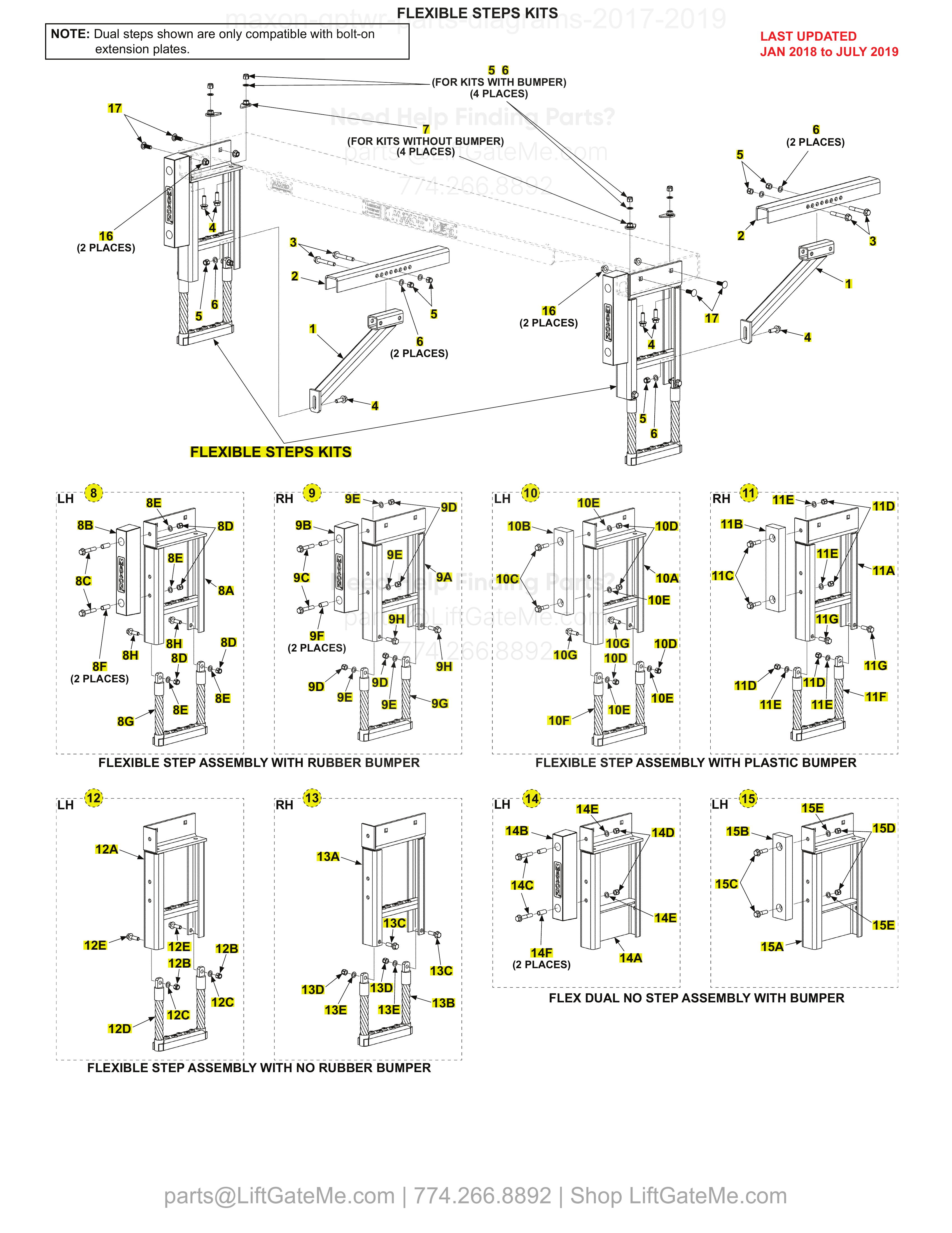 FLEXIBLE STEPS KITS diagram