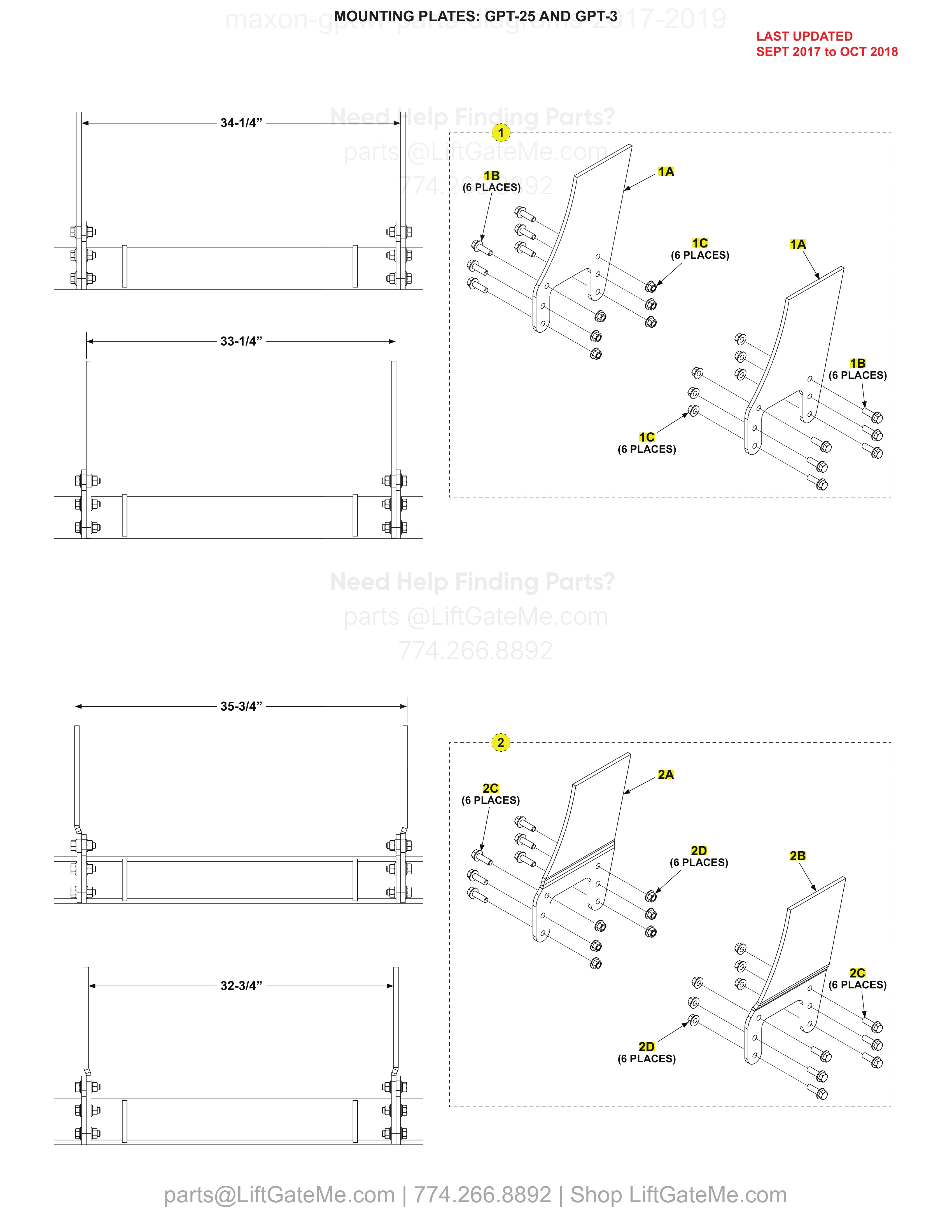 MOUNTING PLATES: GPT-25 AND GPT-3 diagram