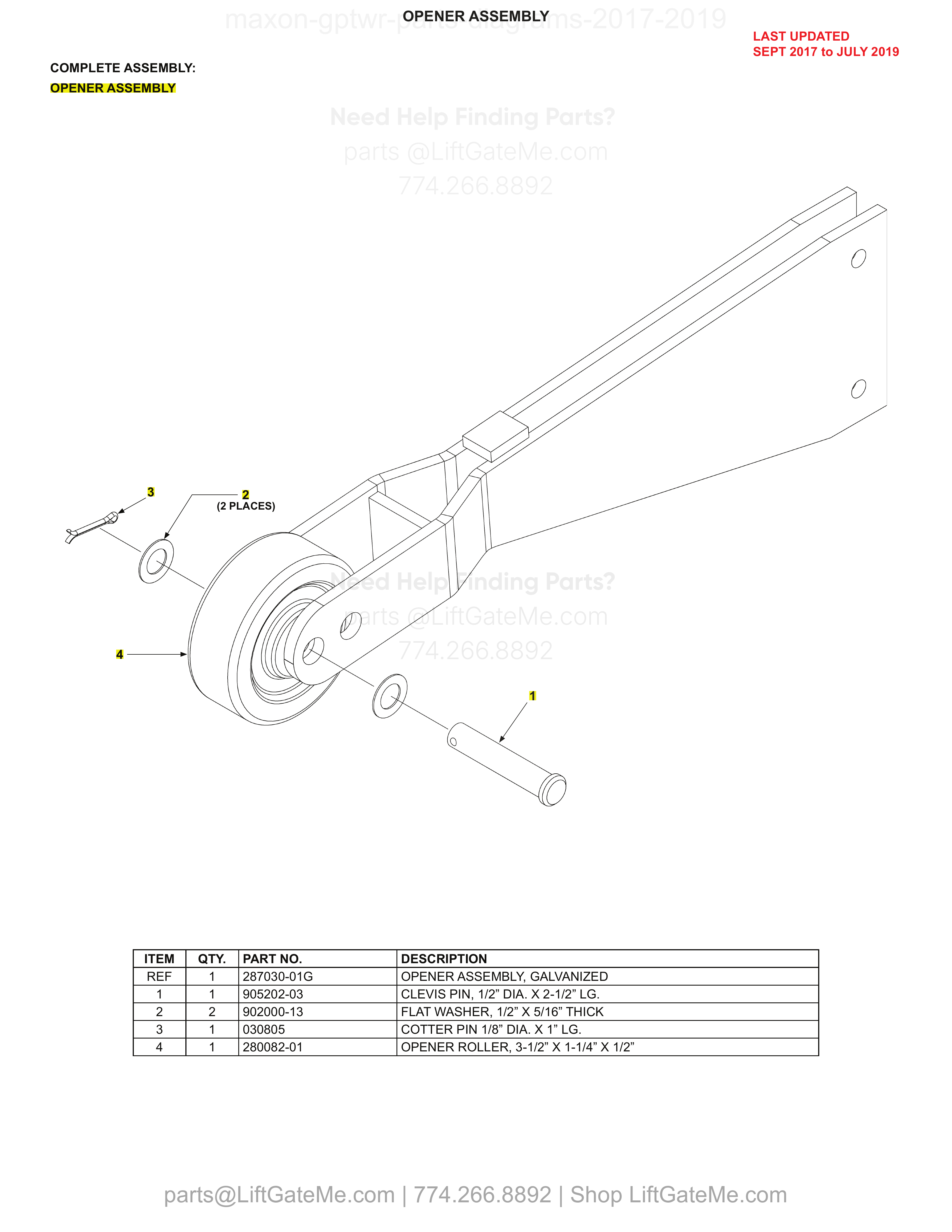 OPENER ASSEMBLY diagram