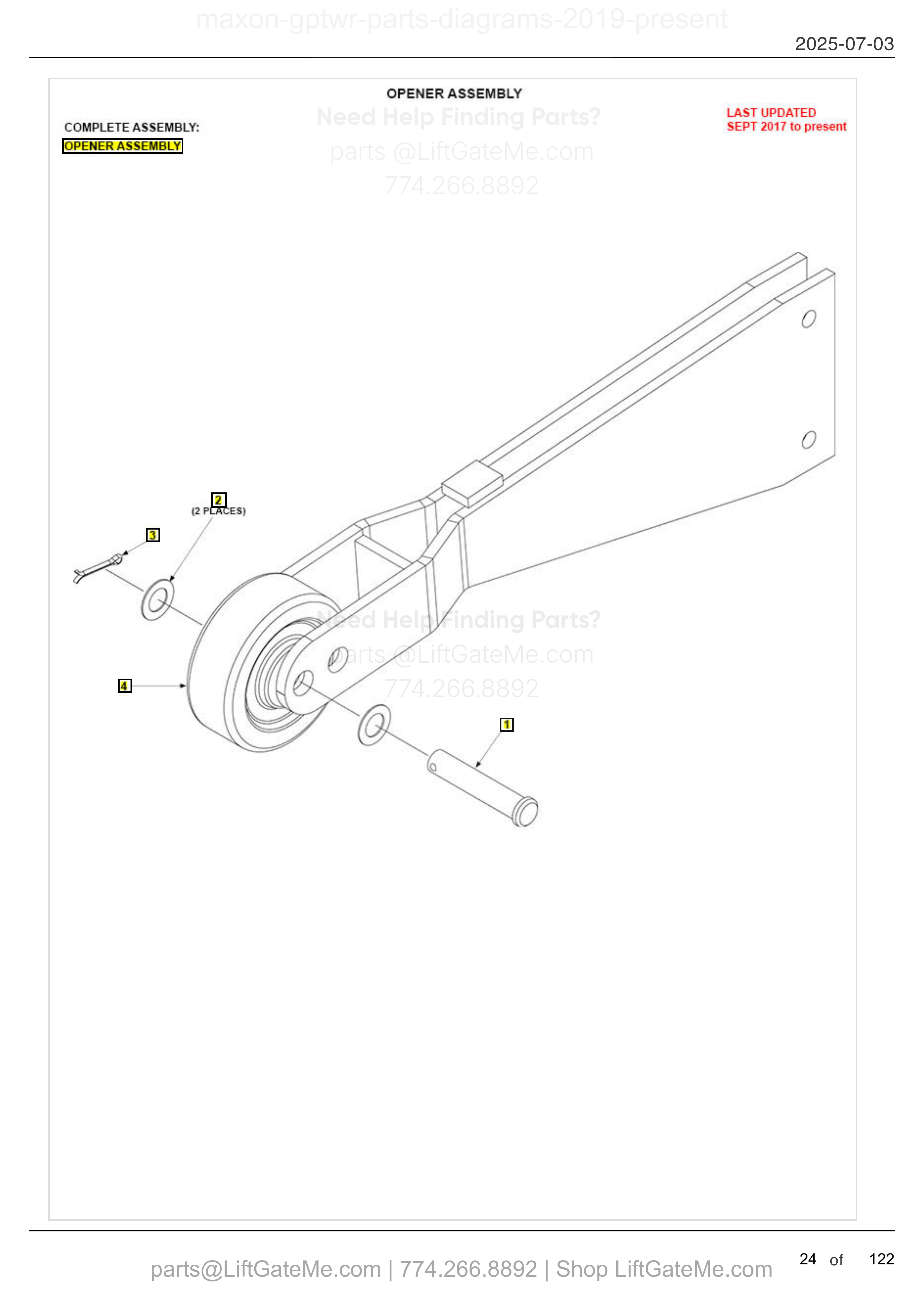 OPENER ASSEMBLY diagram