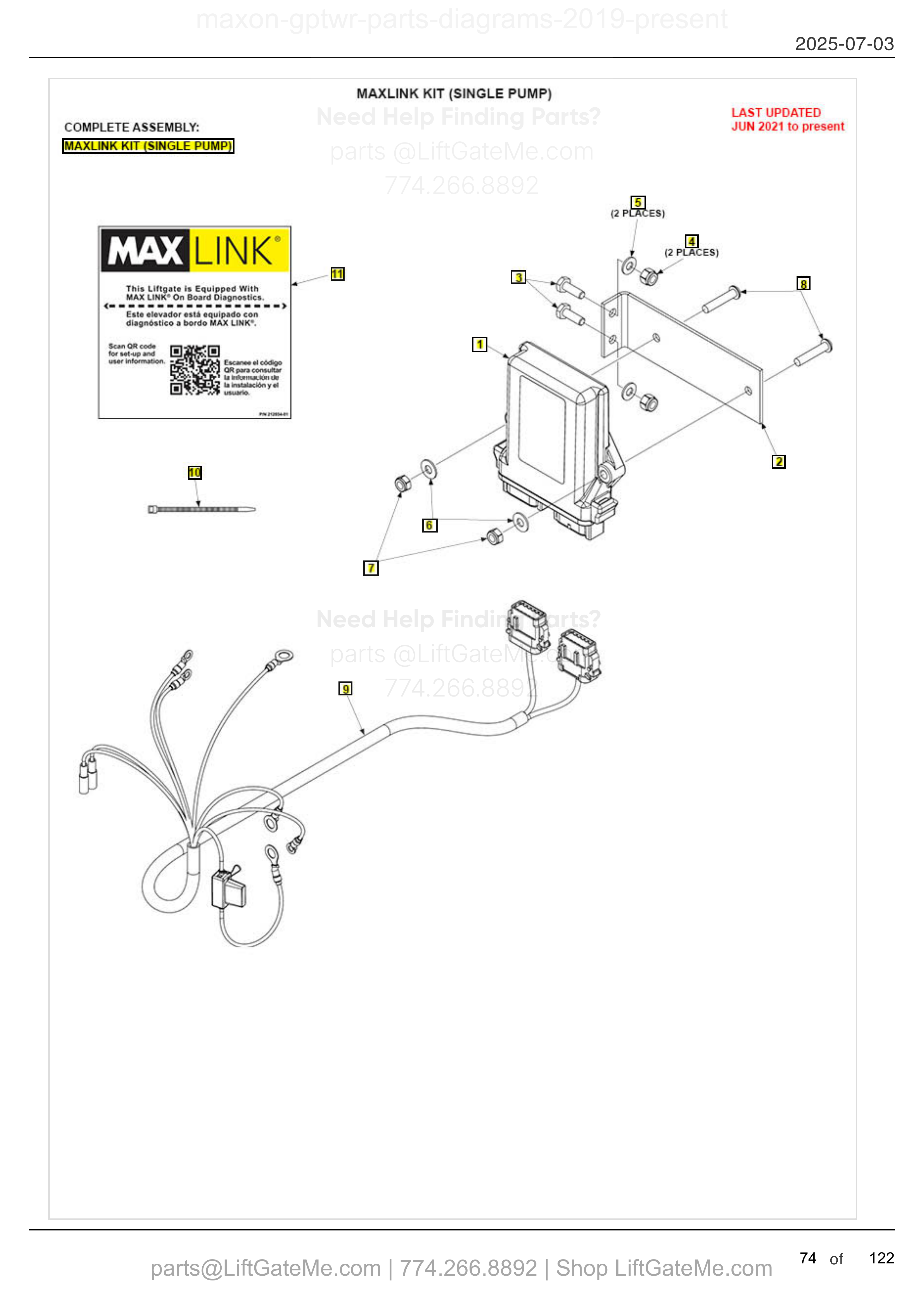 MAXLINK KIT (SINGLE PUMP) diagram