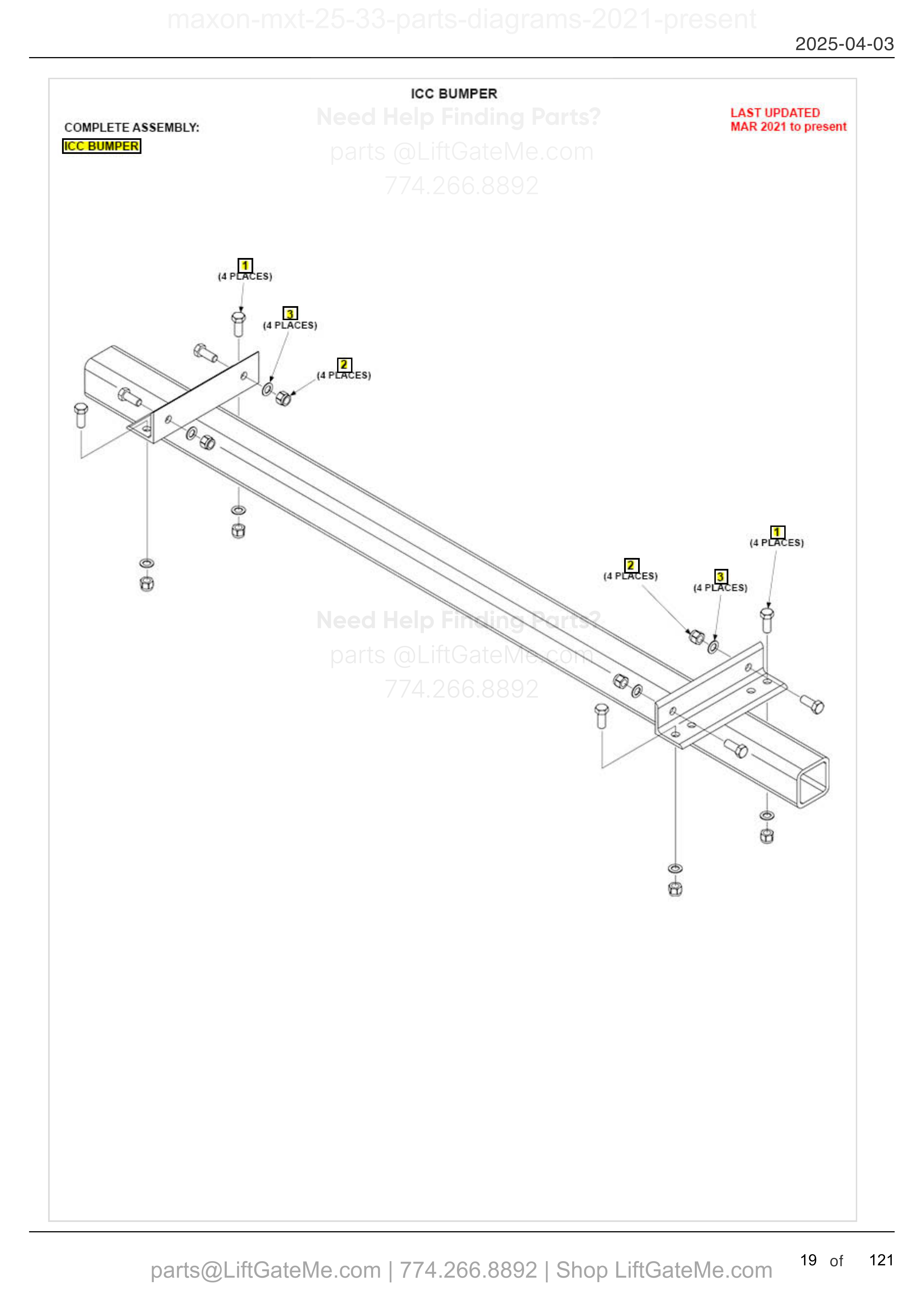 ICC BUMPER diagram