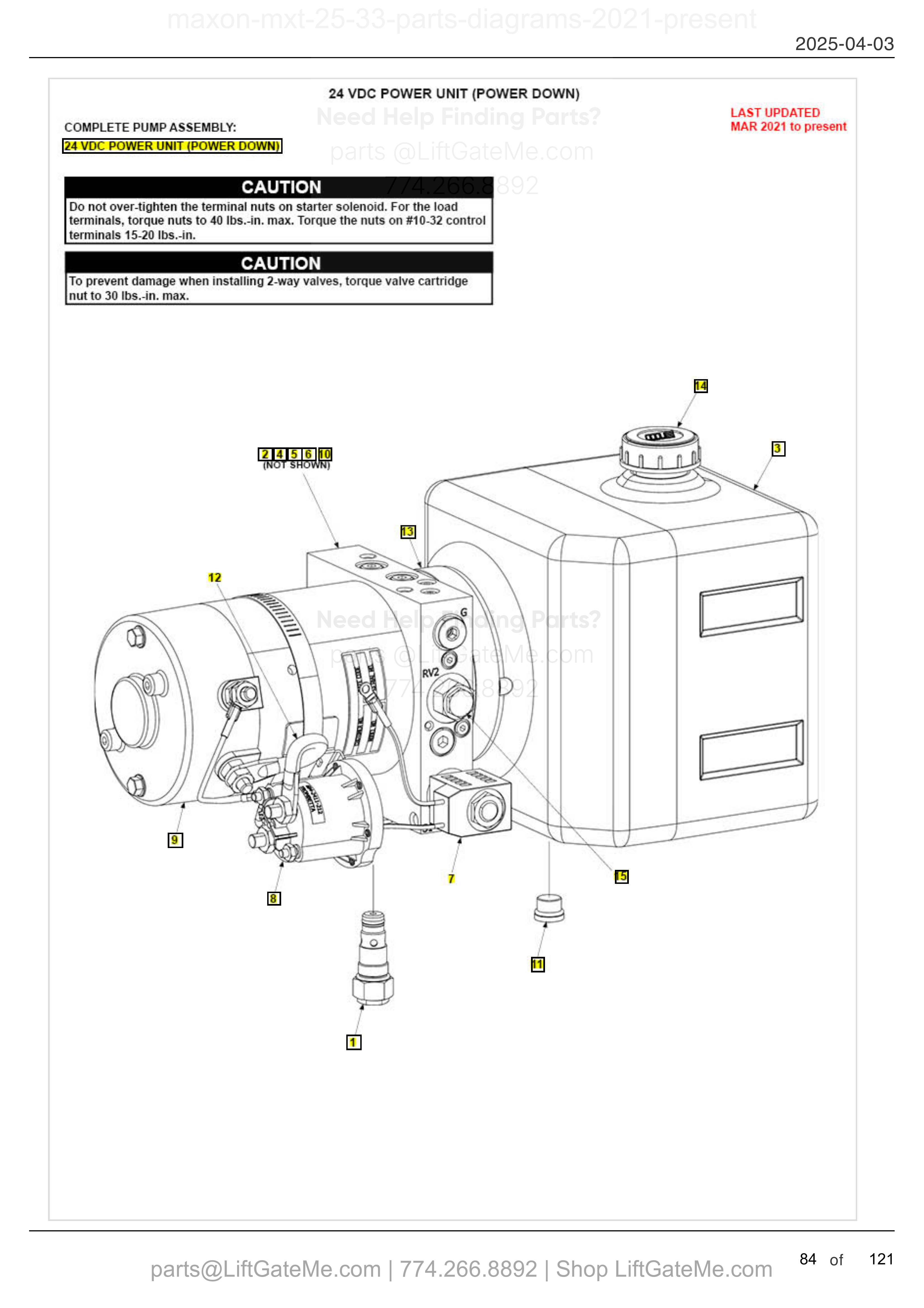 24 VDC POWER UNIT (POWER DOWN) diagram