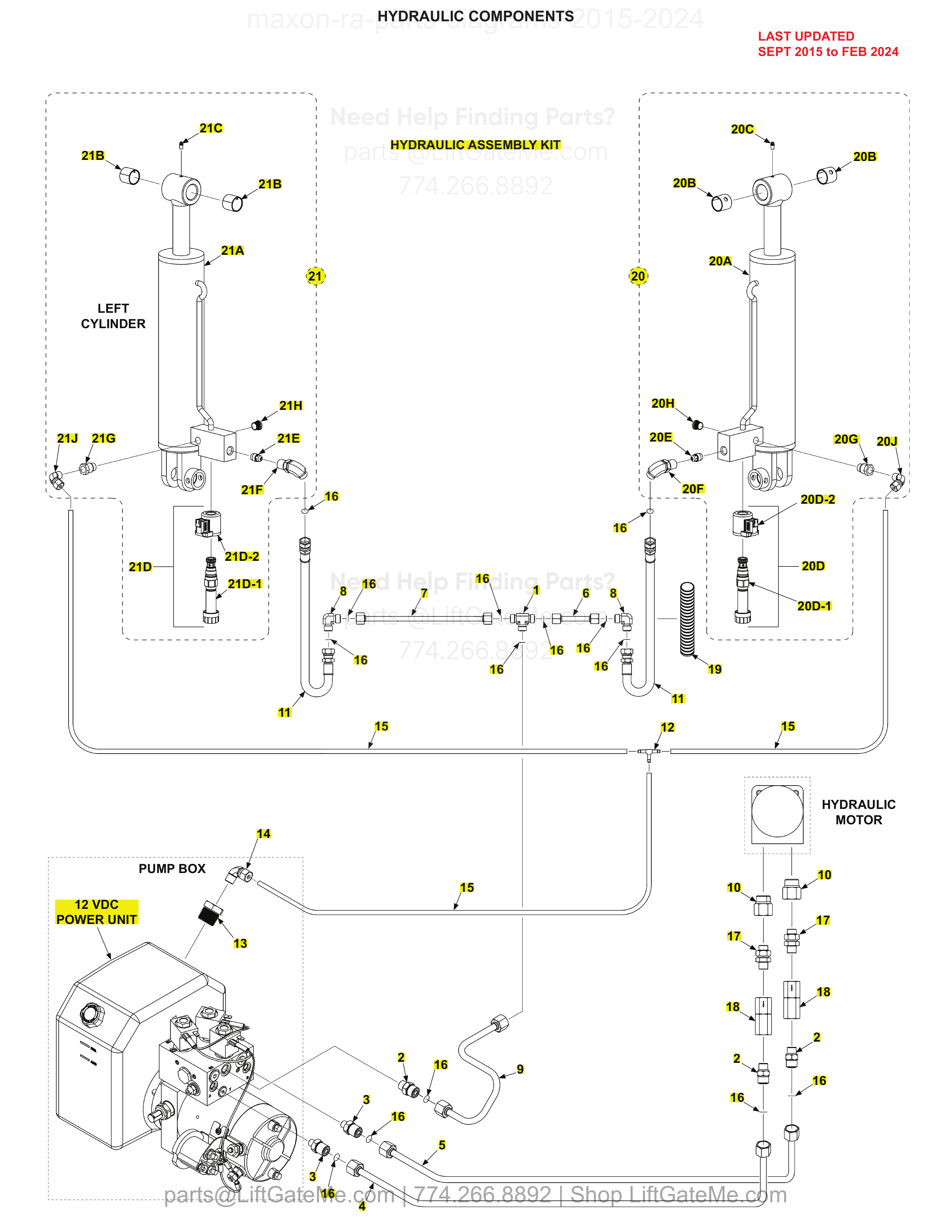 HYDRAULIC COMPONENTS diagram