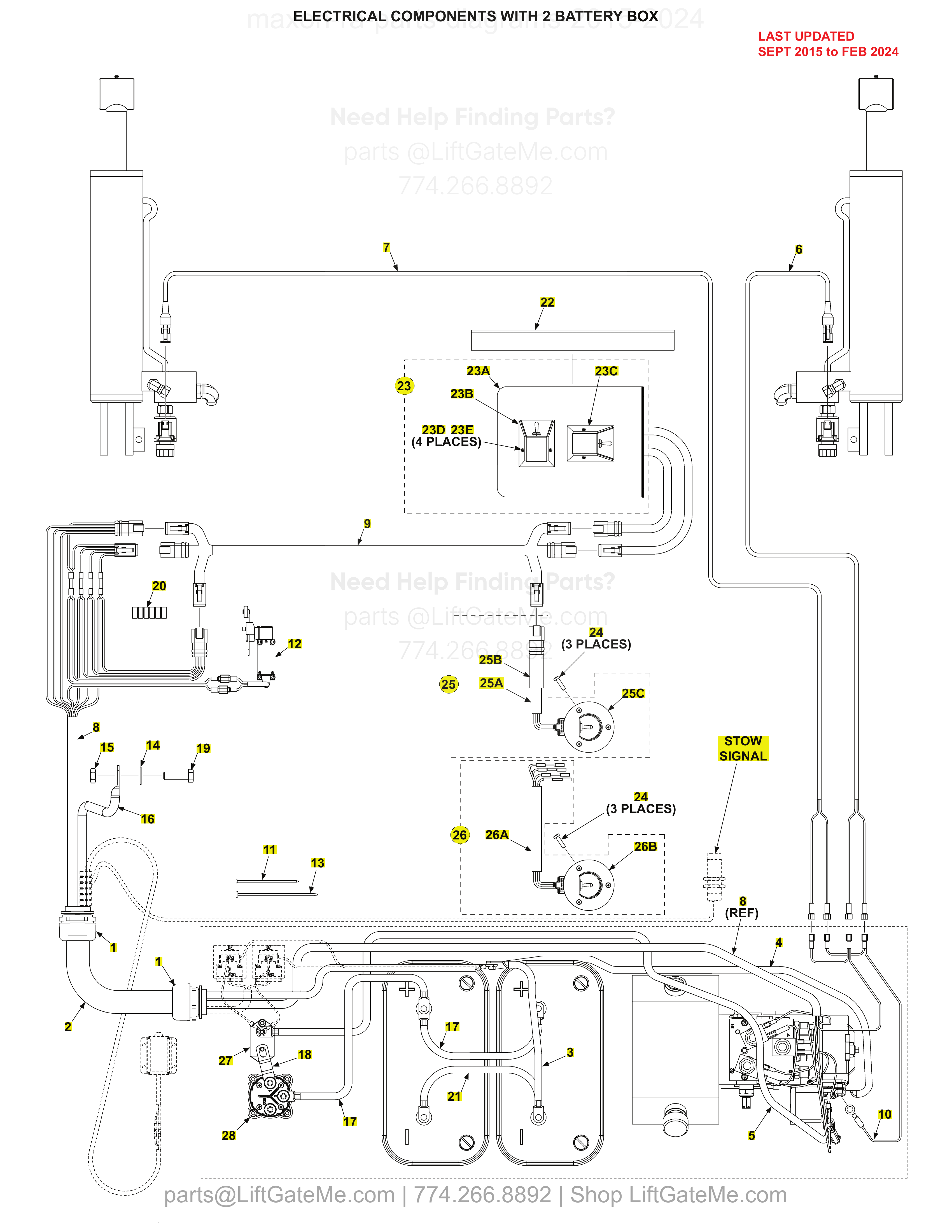 Electrical Components with 2 Battery Box diagram