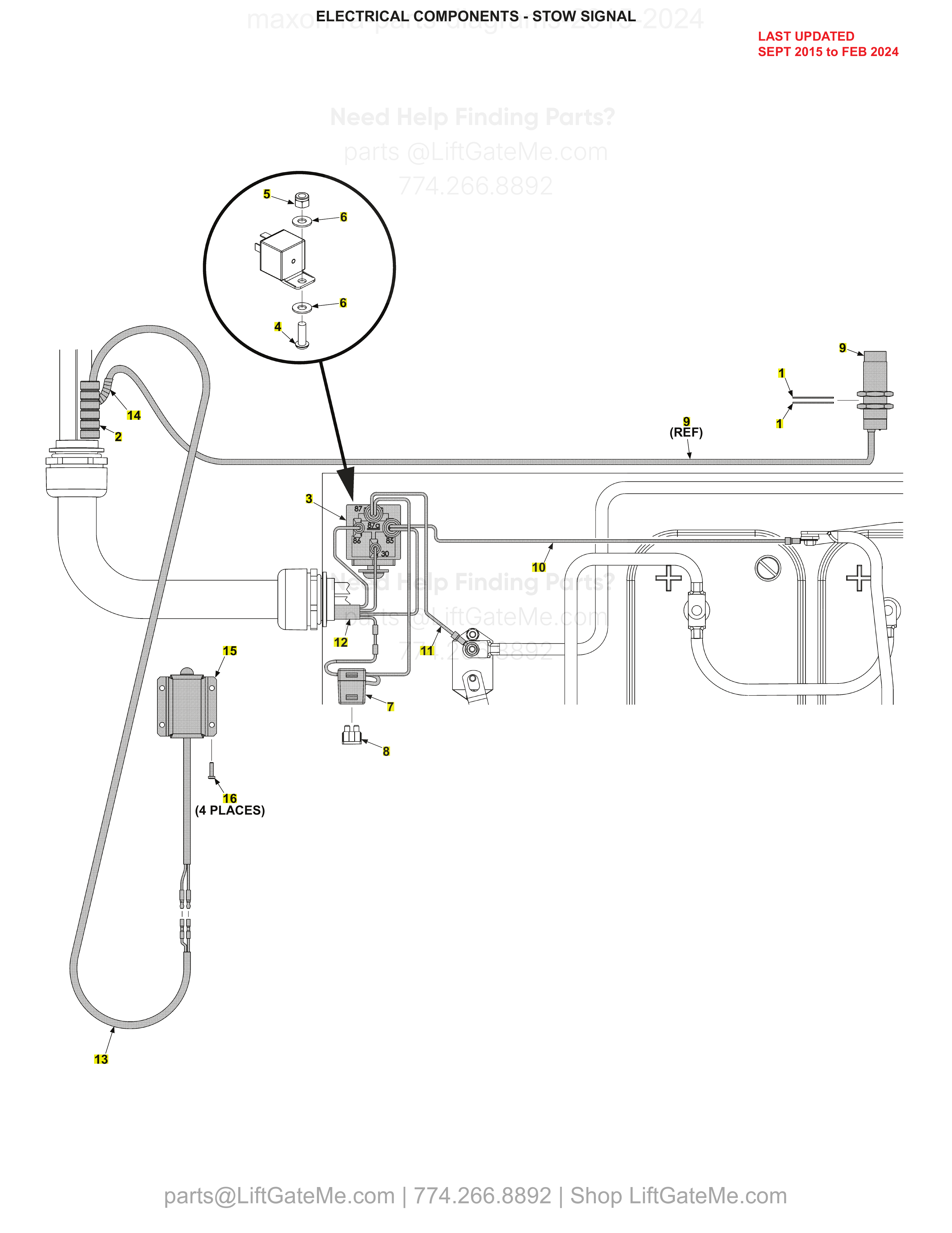 Electrical Components - Stow Signal diagram