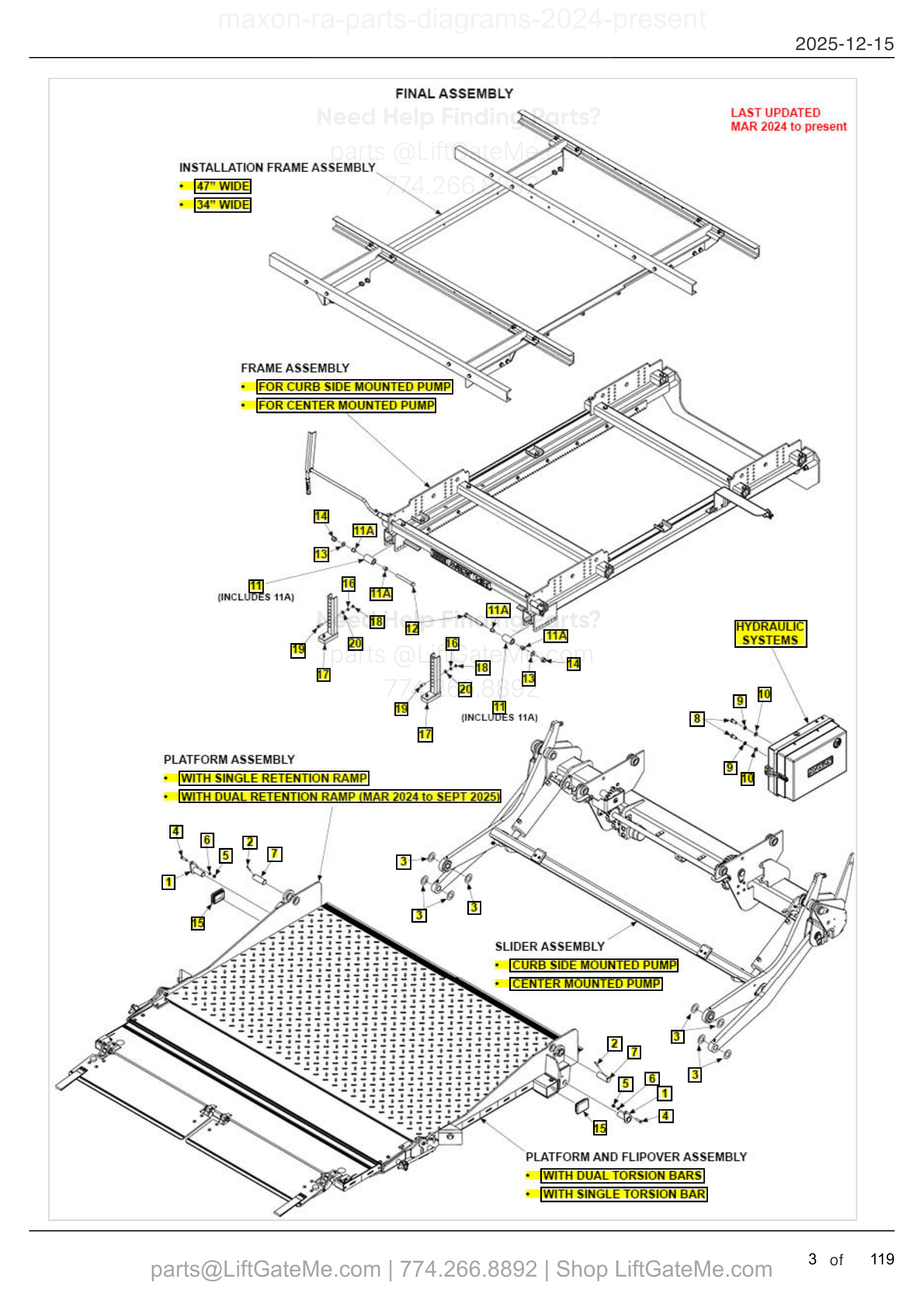 FINAL ASSEMBLY diagram