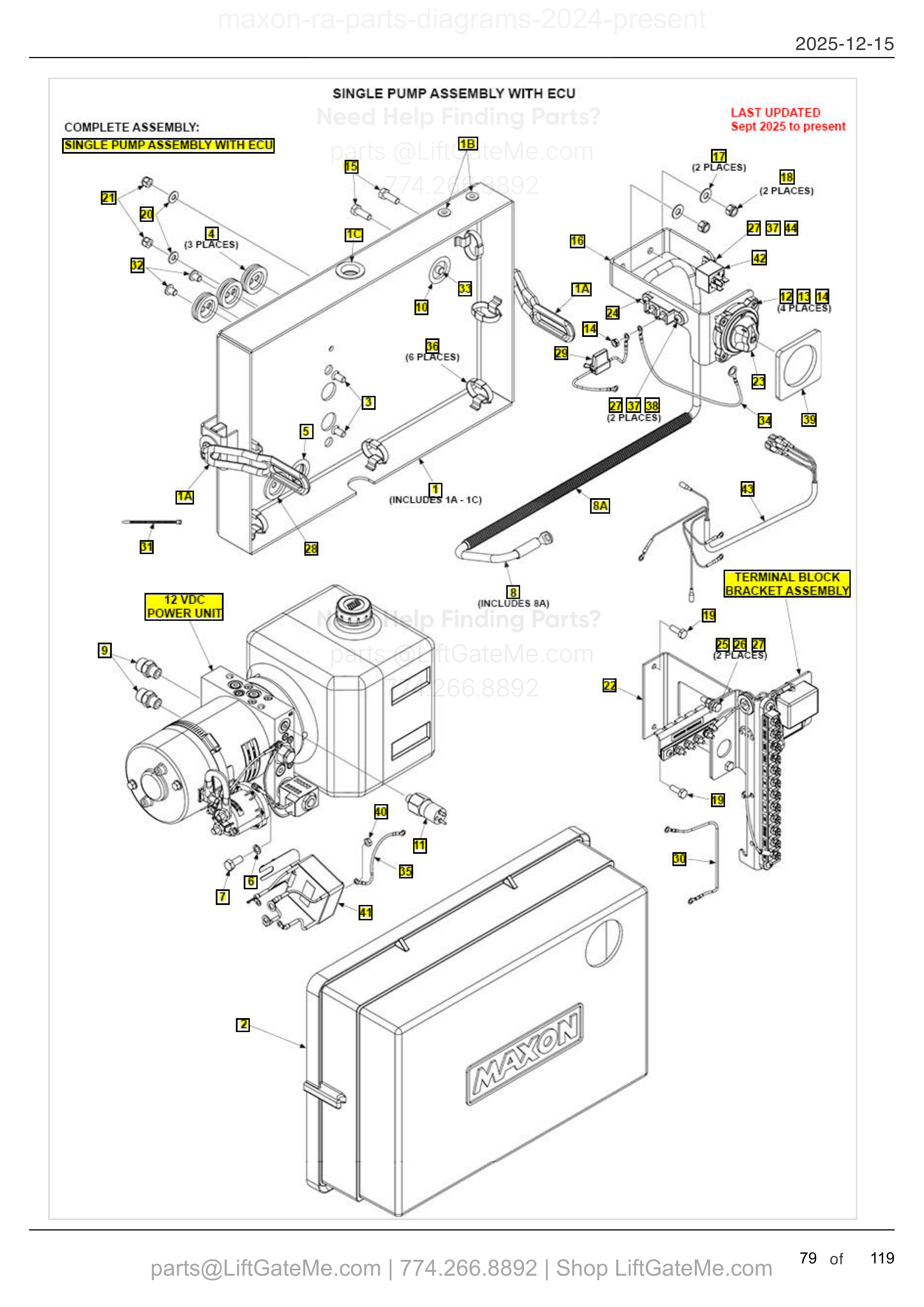 SINGLE PUMP ASSEMBLY WITH ECU diagram