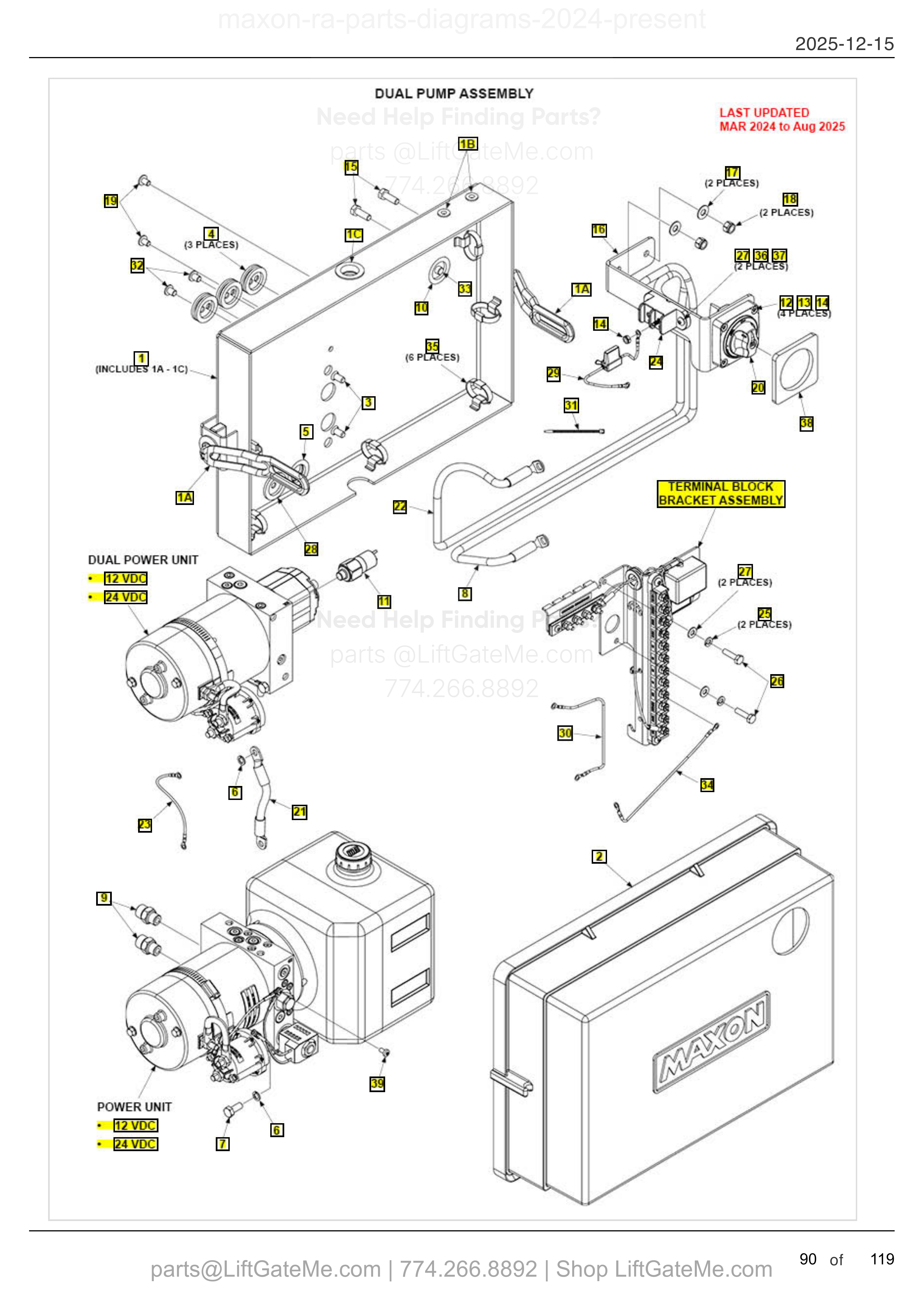DUAL PUMP ASSEMBLY diagram