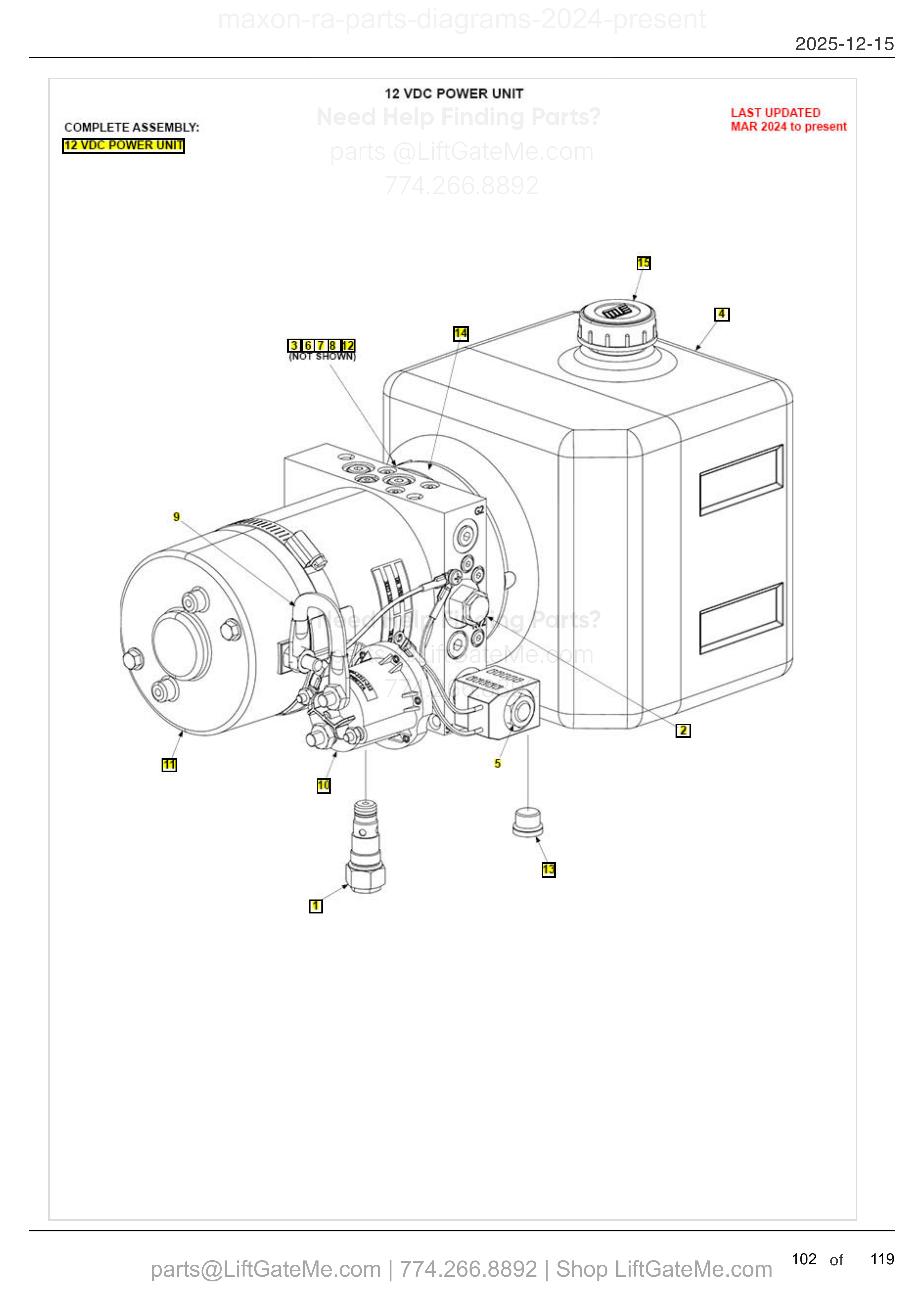 12 VDC POWER UNIT diagram