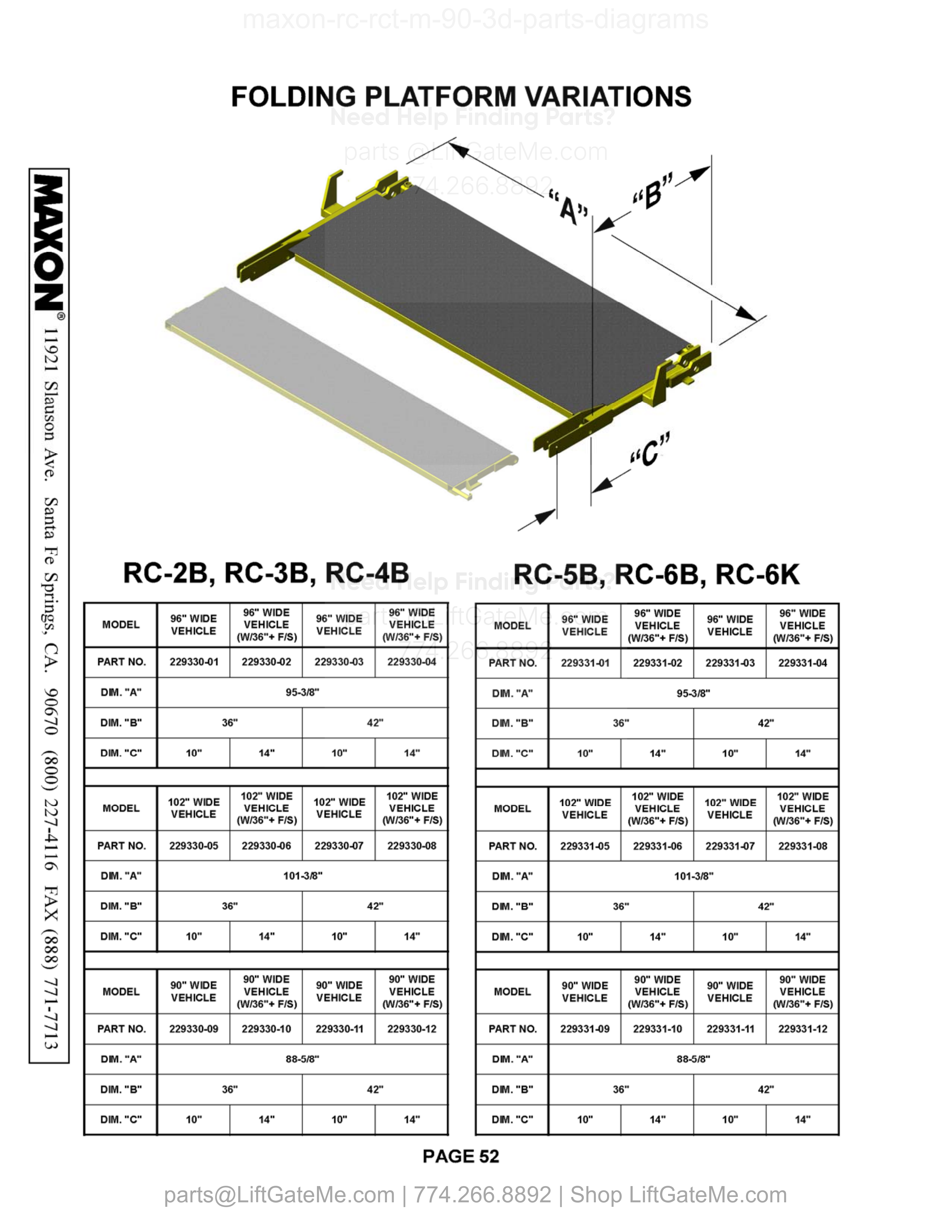 Folding Platform Variations diagram