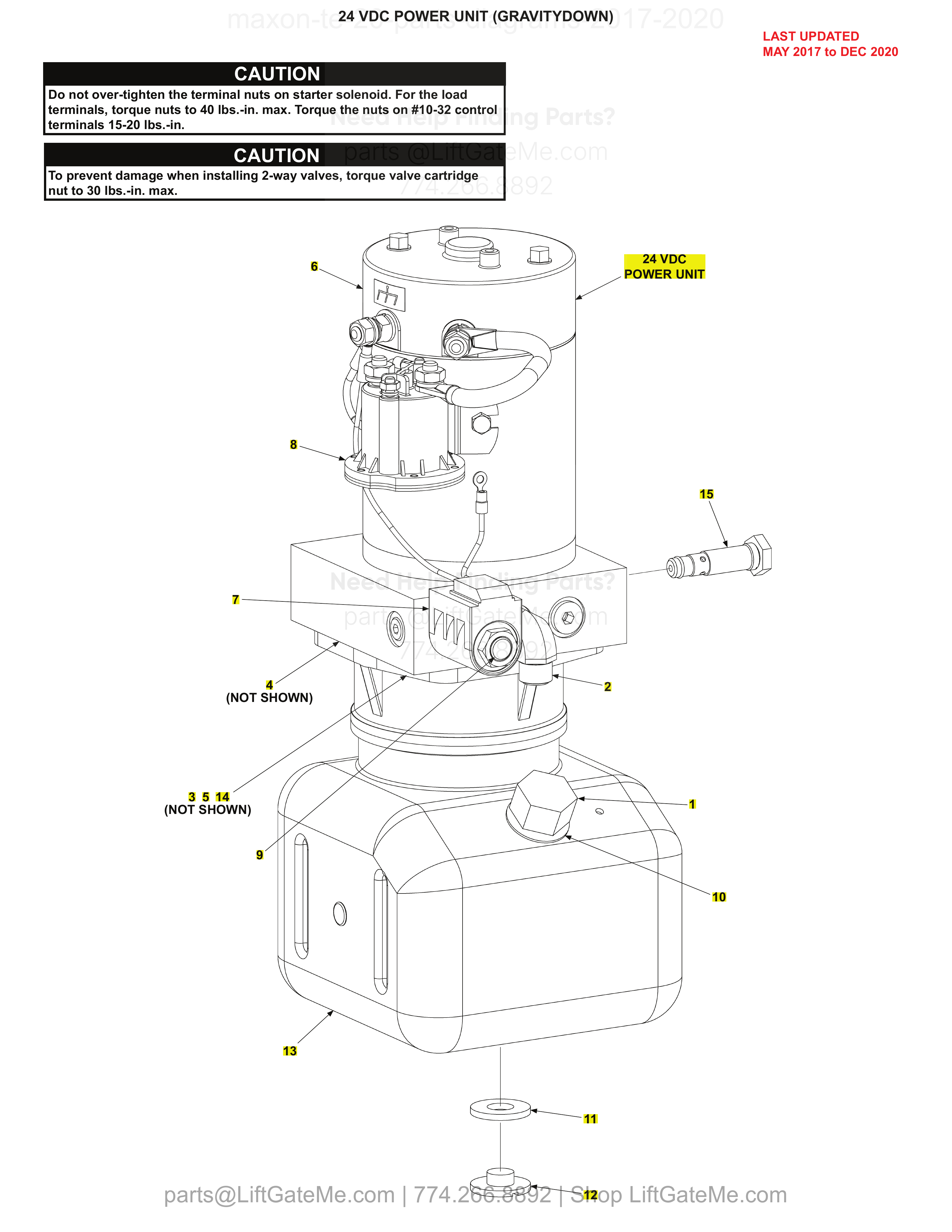 24 VDC POWER UNIT (GRAVITYDOWN) diagram
