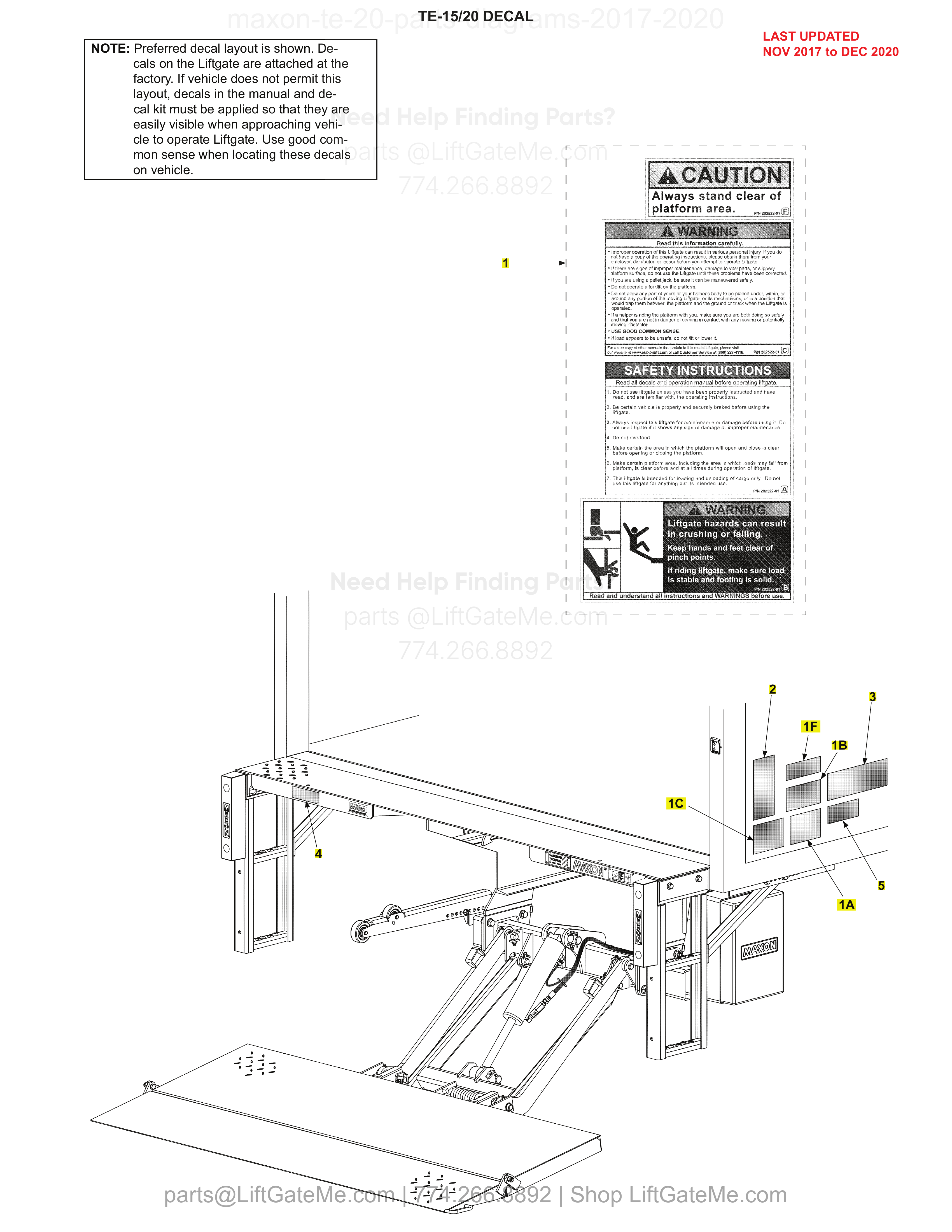 TE-15/20 DECAL diagram