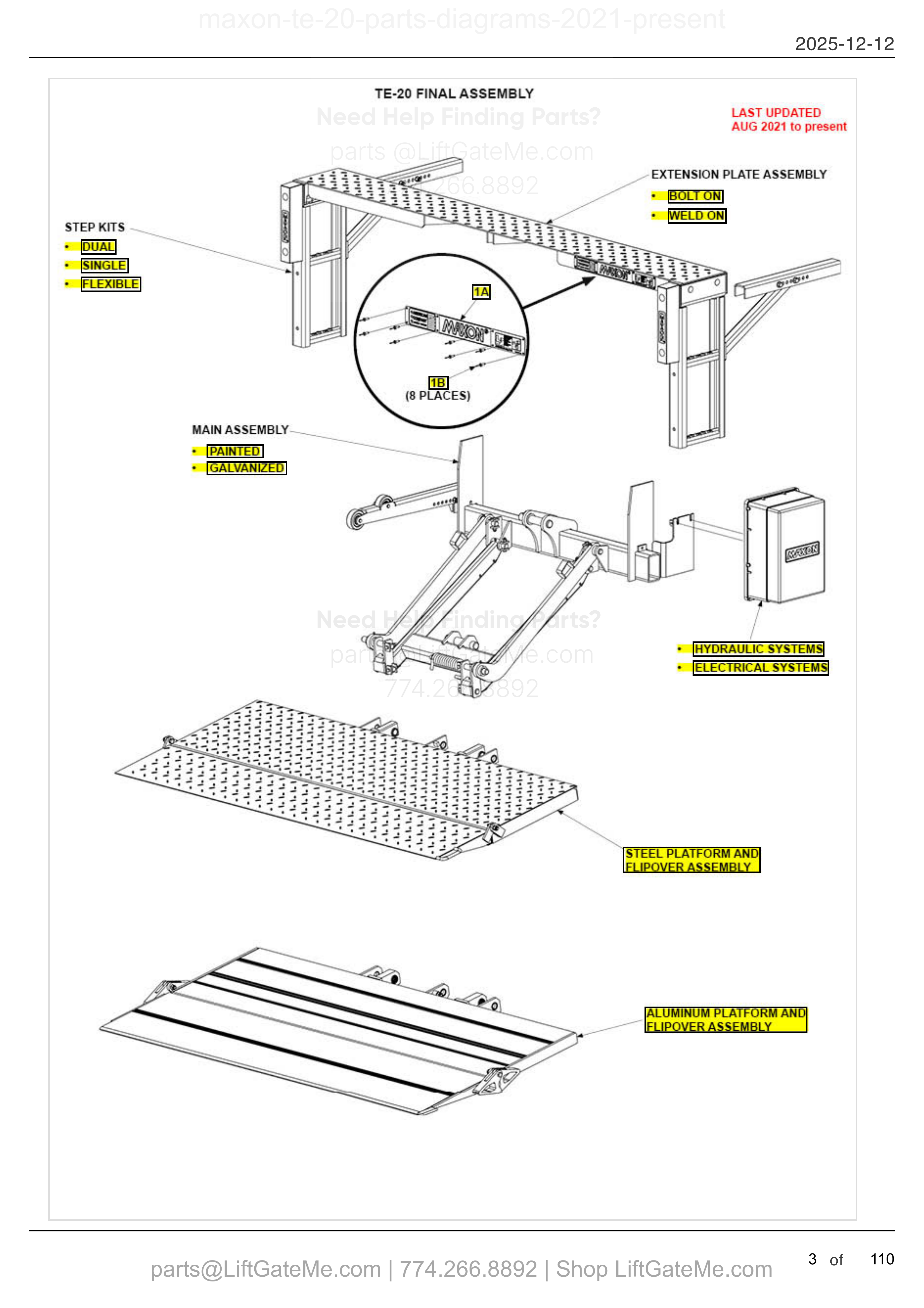 Extension Plate Assembly diagram
