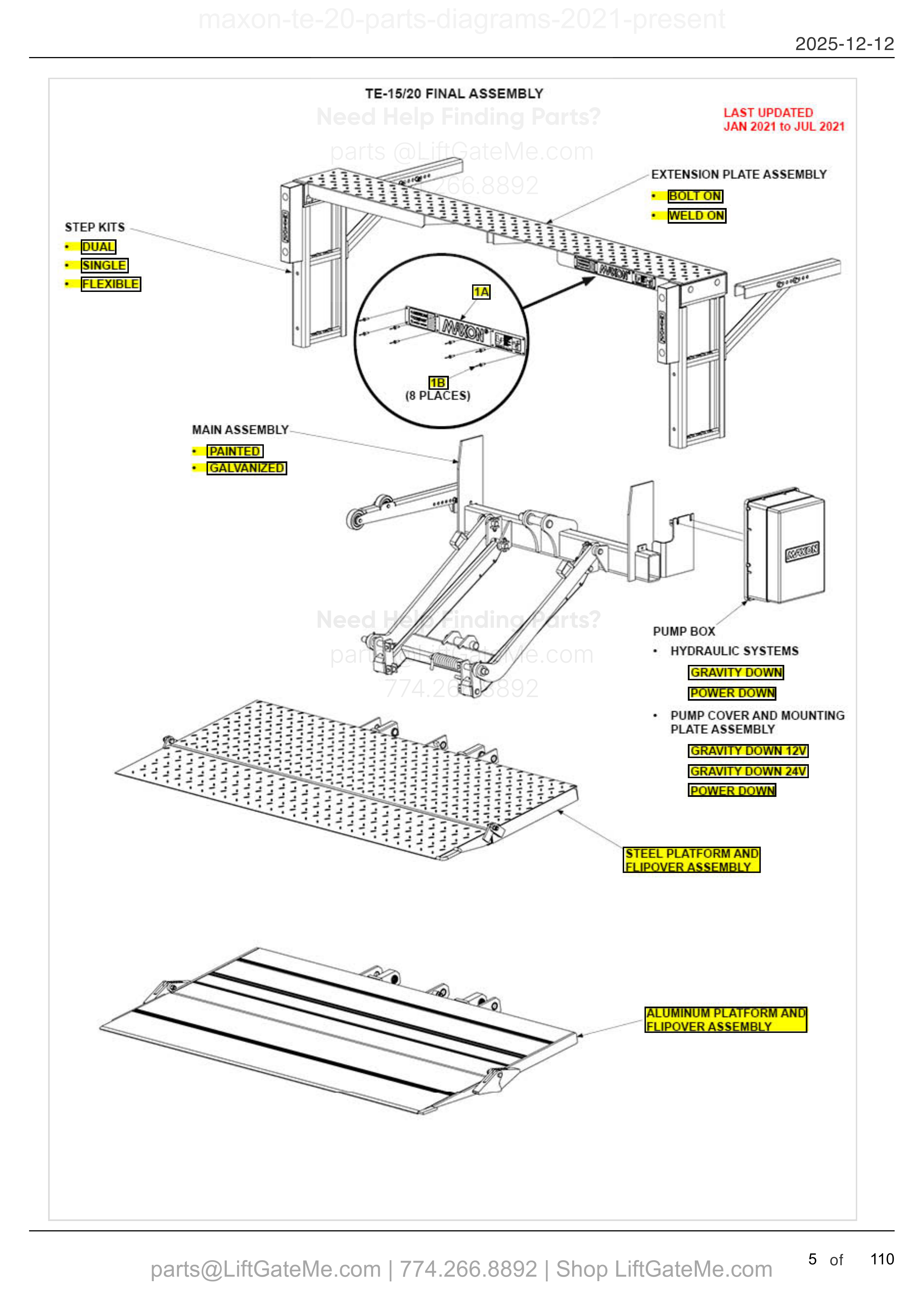 EXTENSION PLATE ASSEMBLY diagram