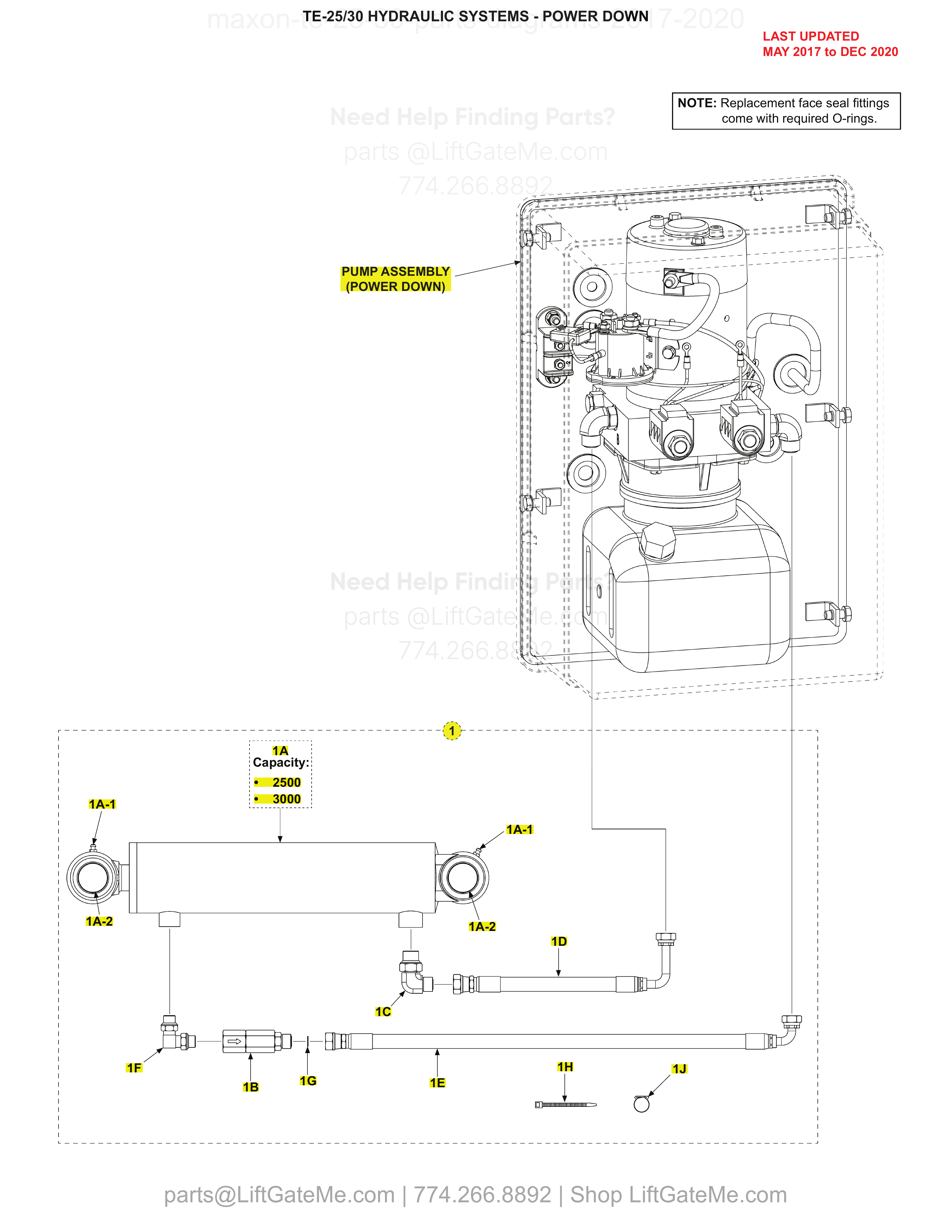 PUMP ASSEMBLY (POWER DOWN) diagram