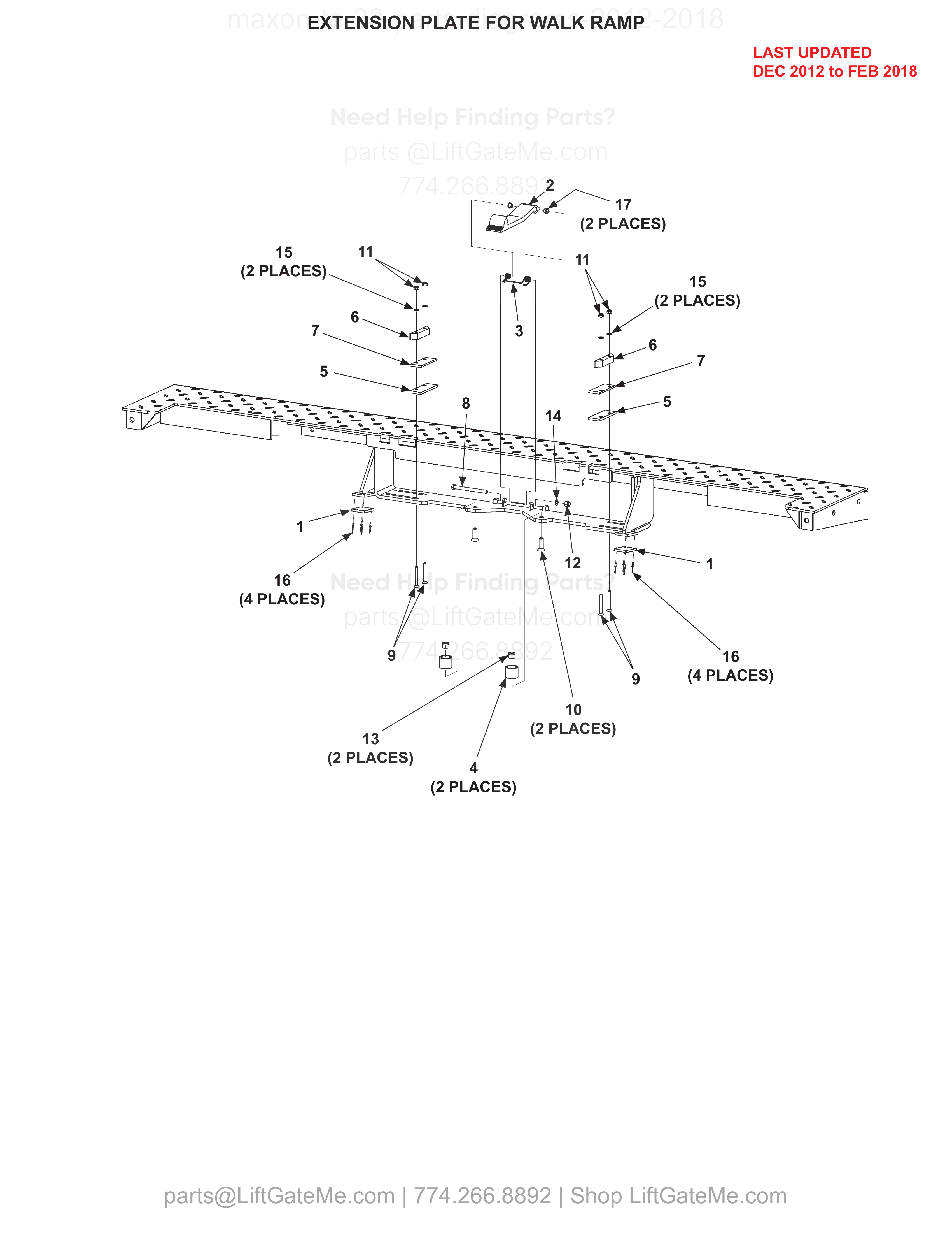 EXTENSION PLATE FOR WALK RAMP diagram
