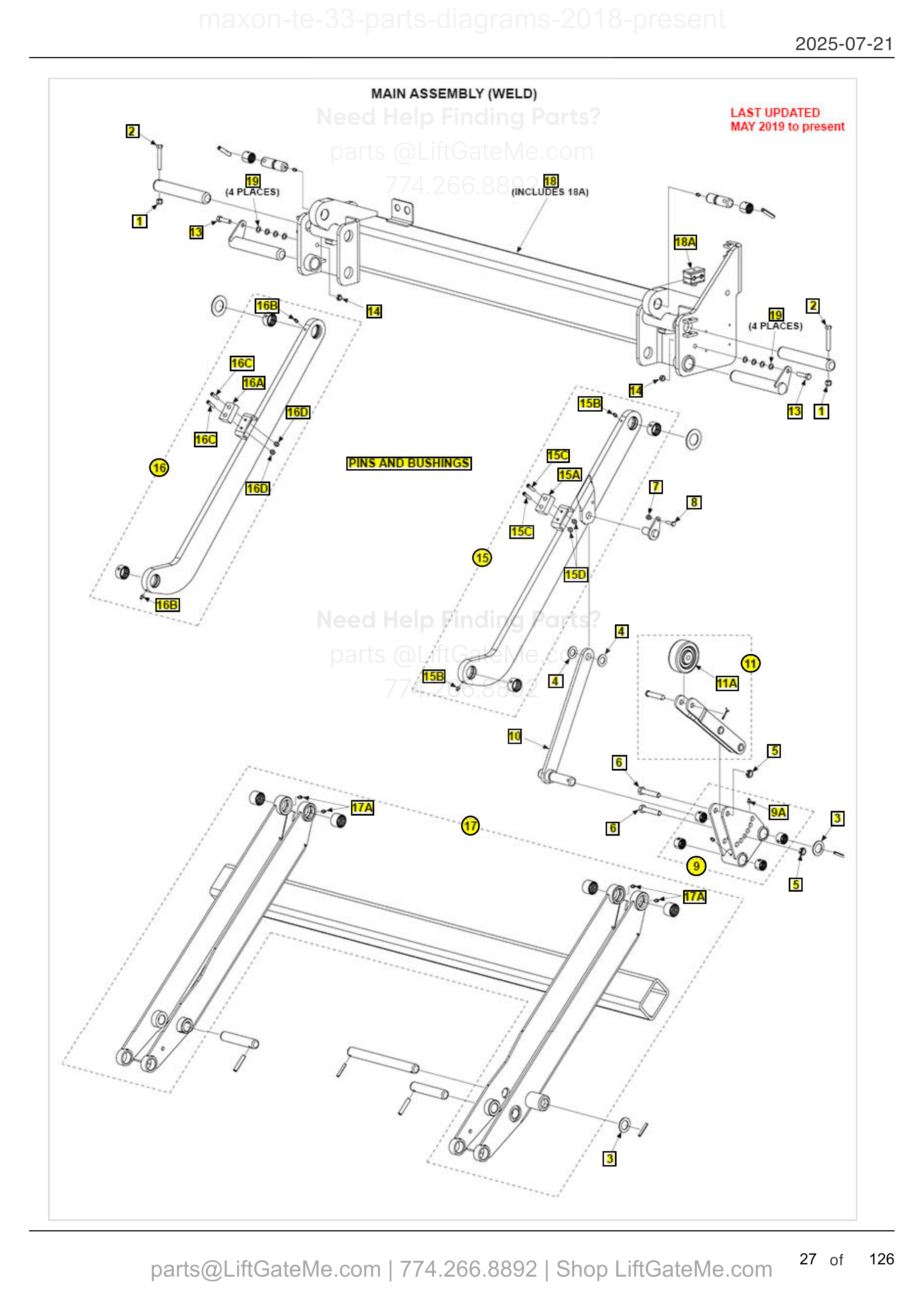 MAIN ASSEMBLY (WELD) diagram