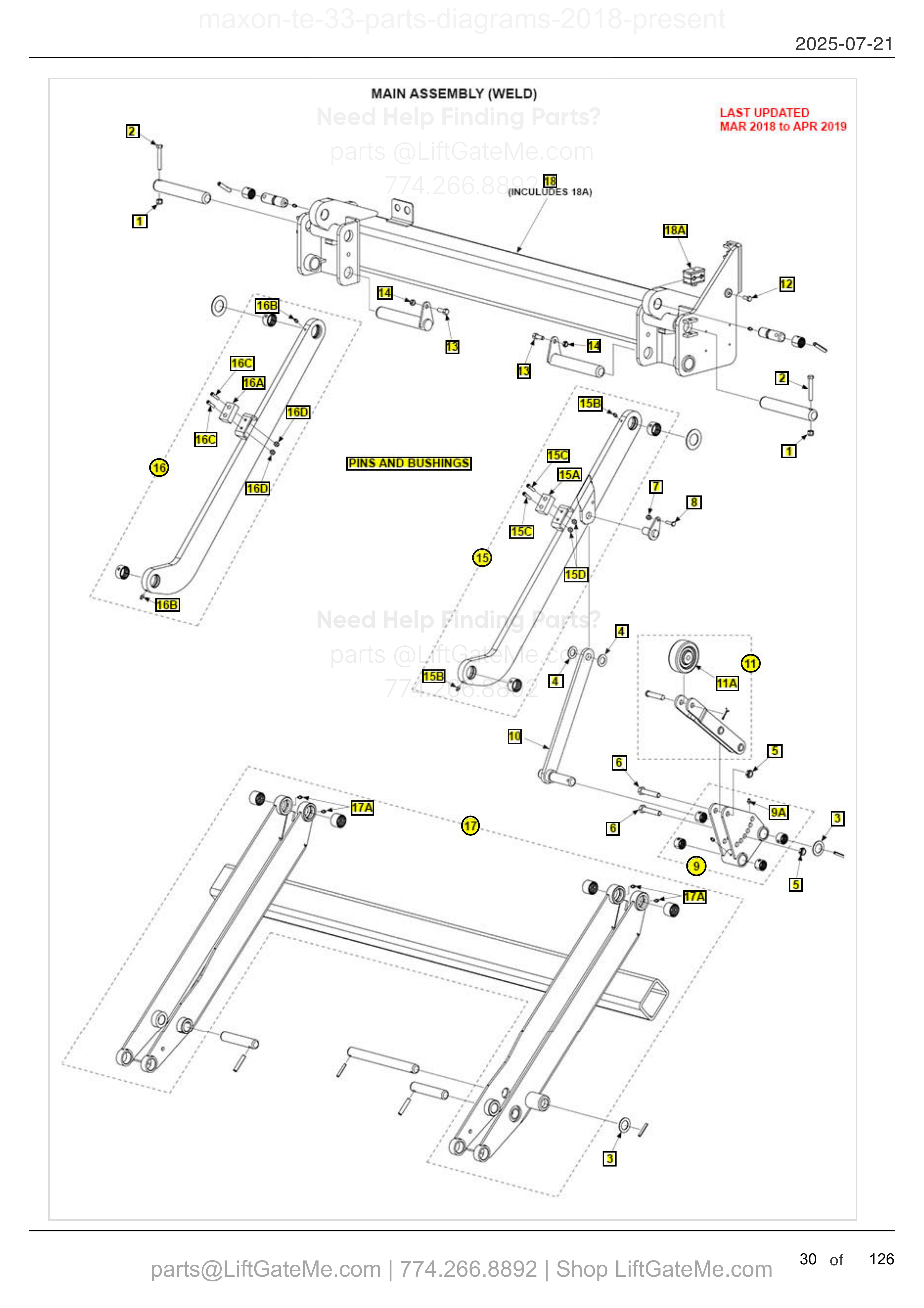 MAIN ASSEMBLY (WELD) diagram