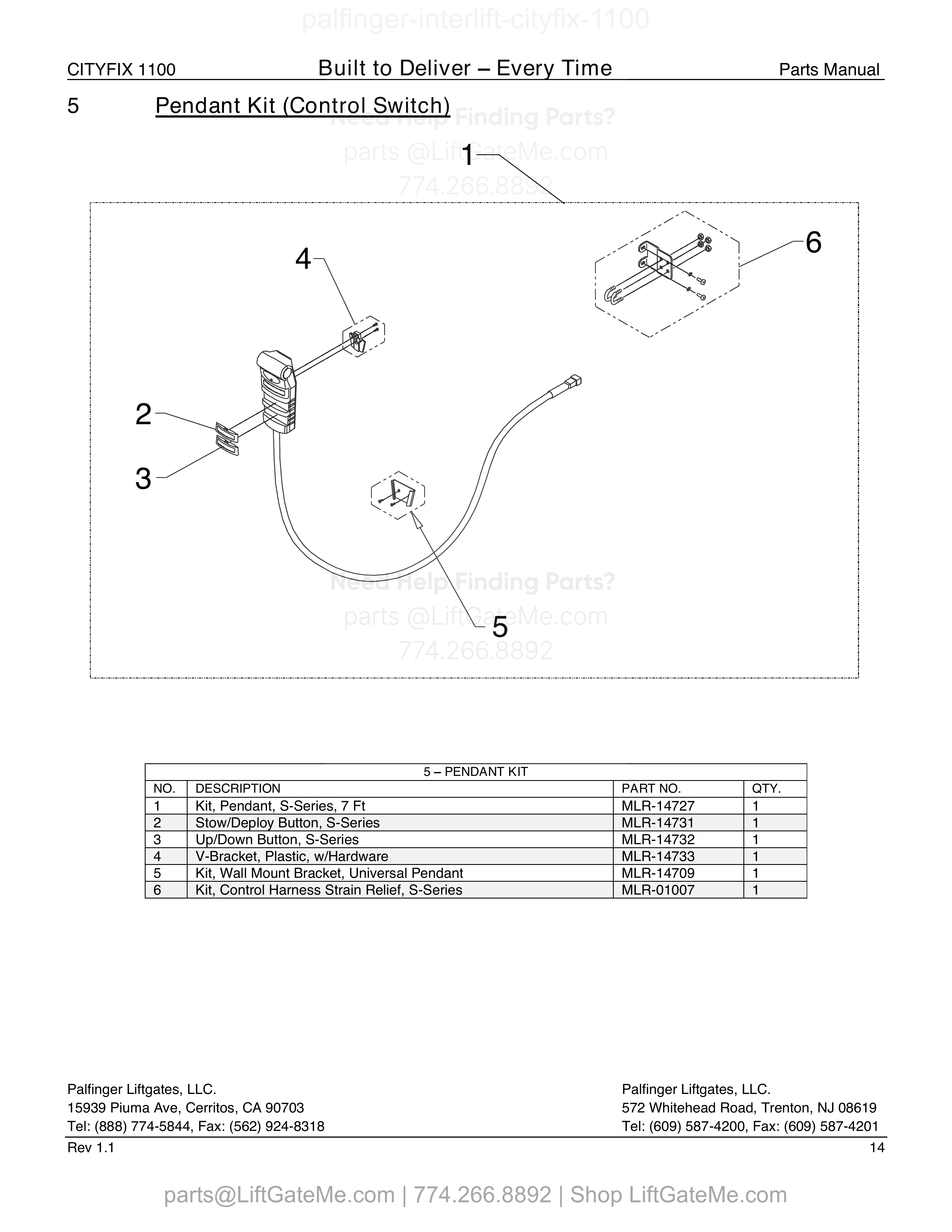 5 – PENDANT KIT diagram