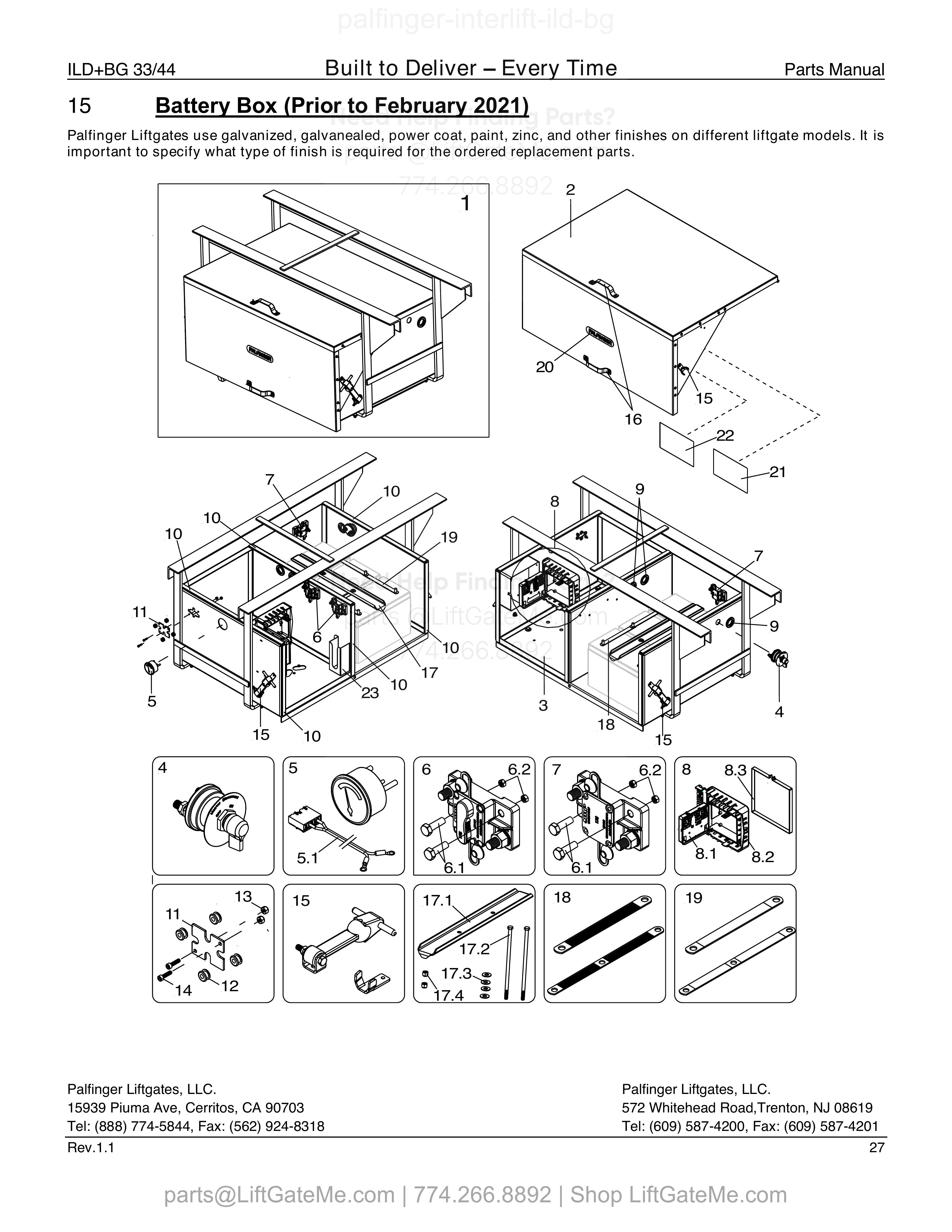 Battery Box (Prior to February 2021) diagram