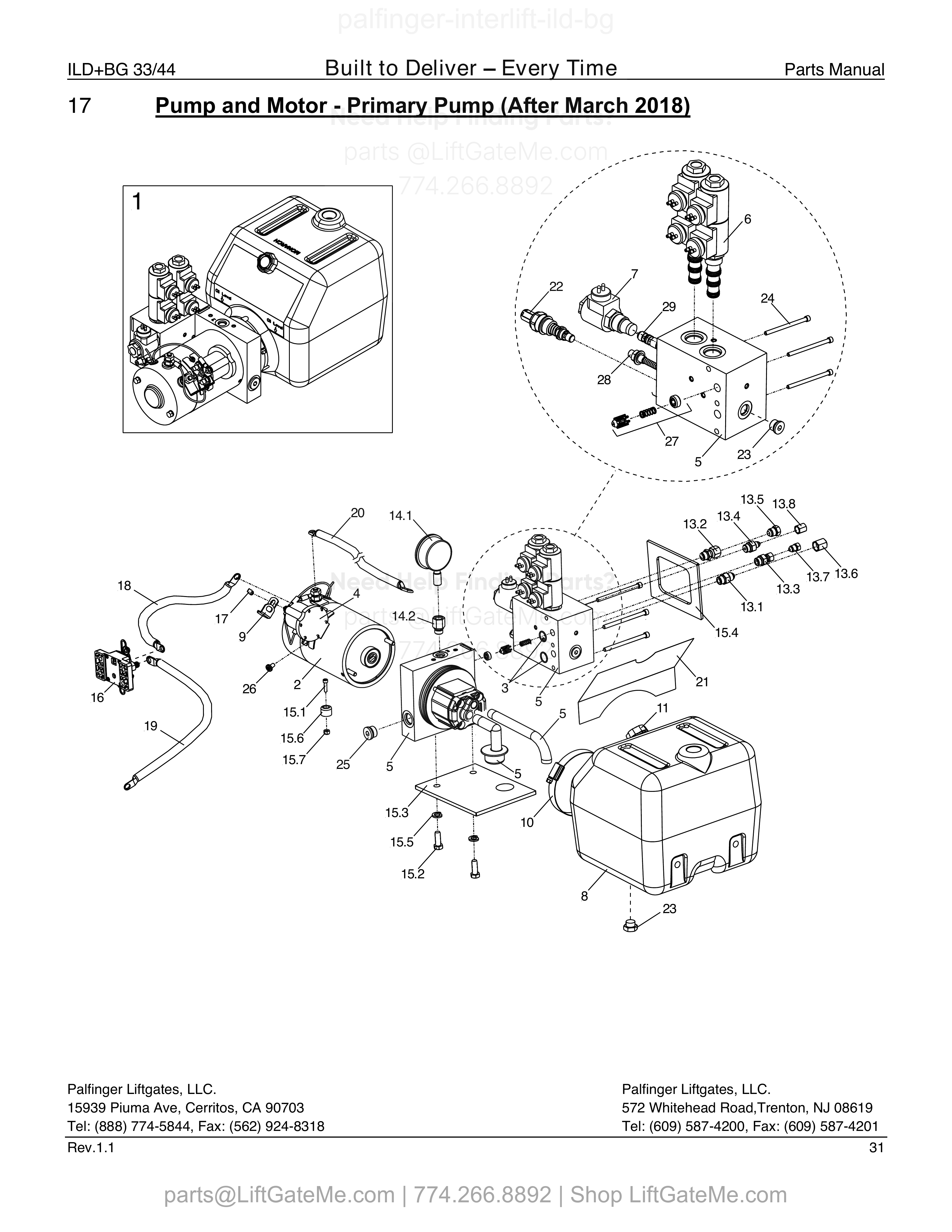 Pump and Motor - Primary Pump (After March 2018) diagram