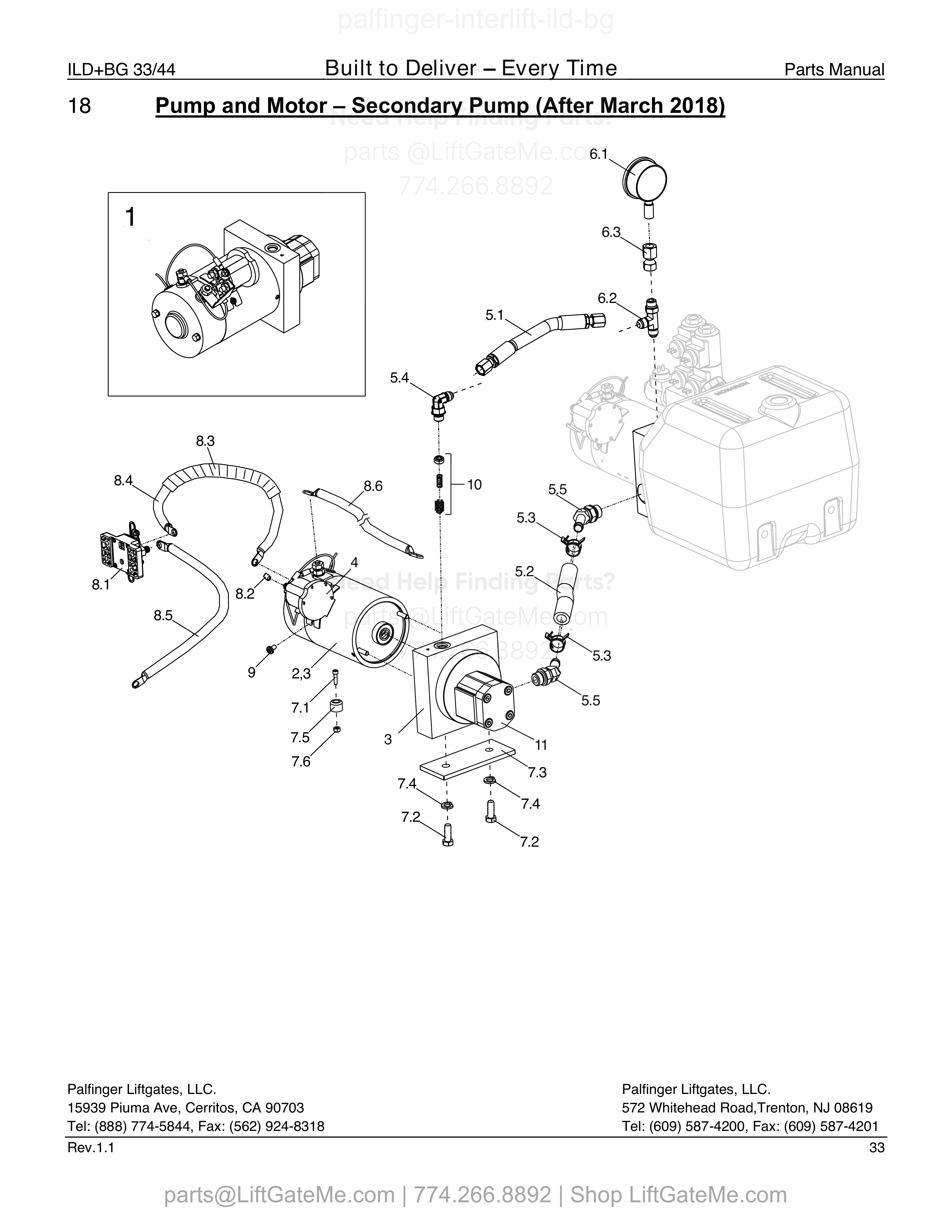 18 – Pump and Motor – Secondary Pump (After March 2018) diagram