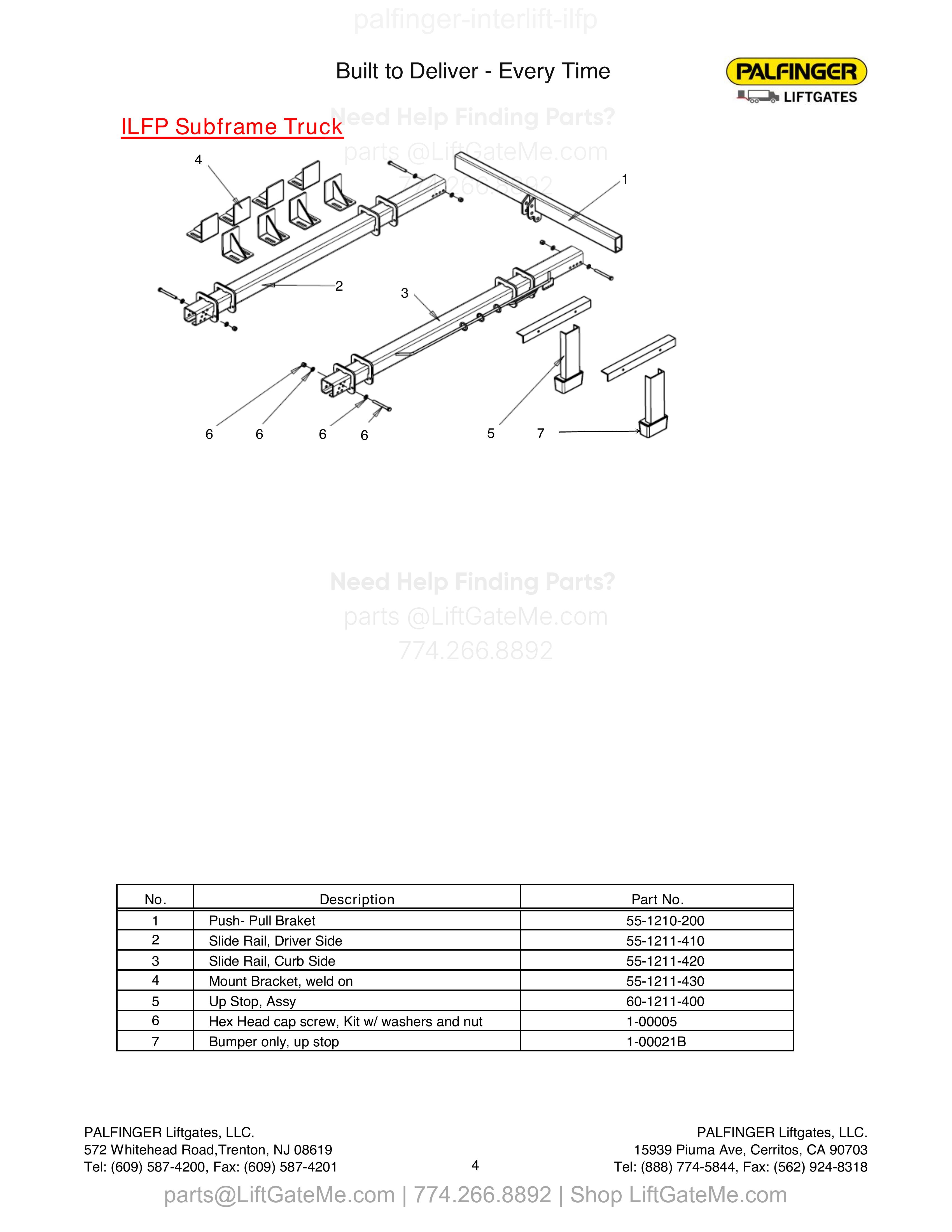 ILFP Subframe Truck diagram