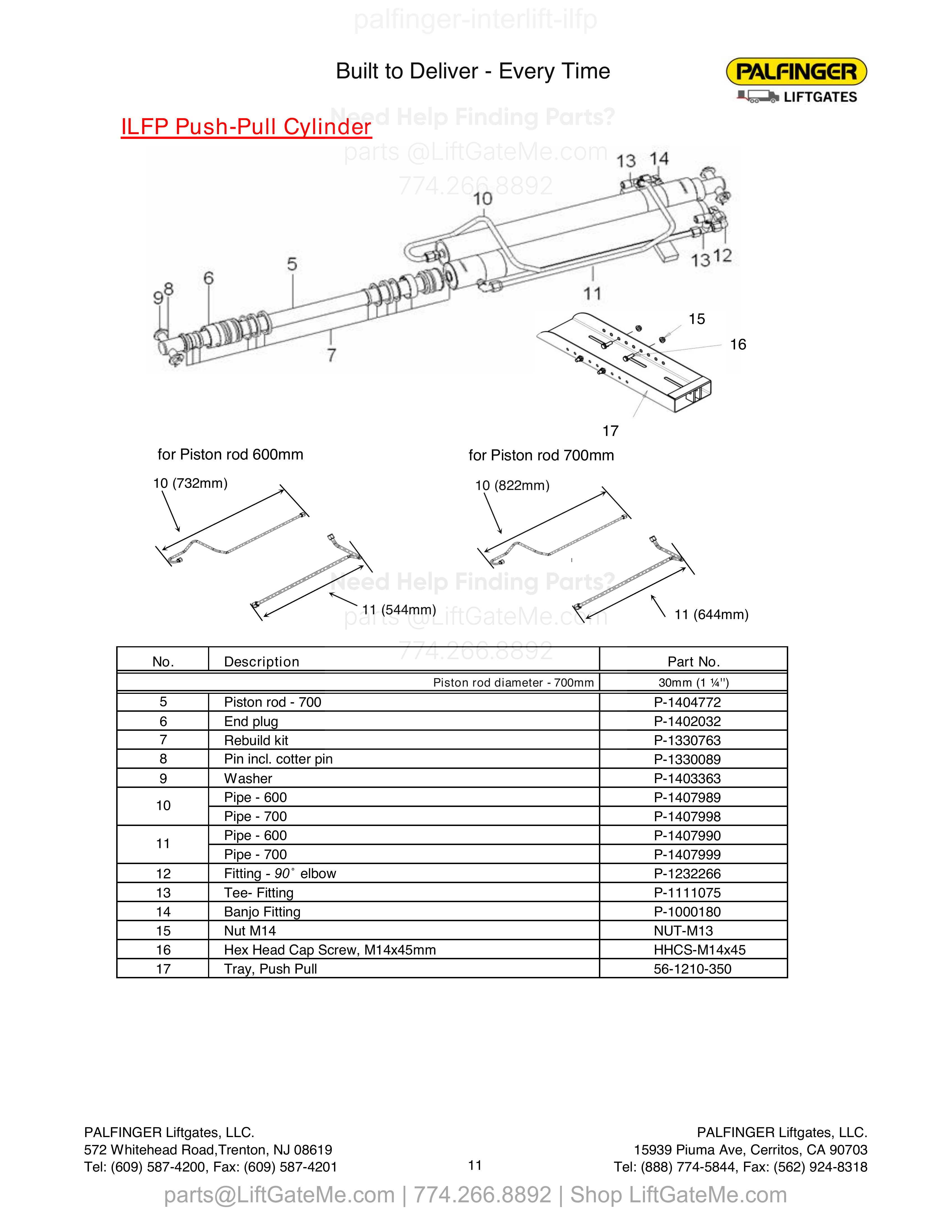 ILFP Push-Pull Cylinder diagram