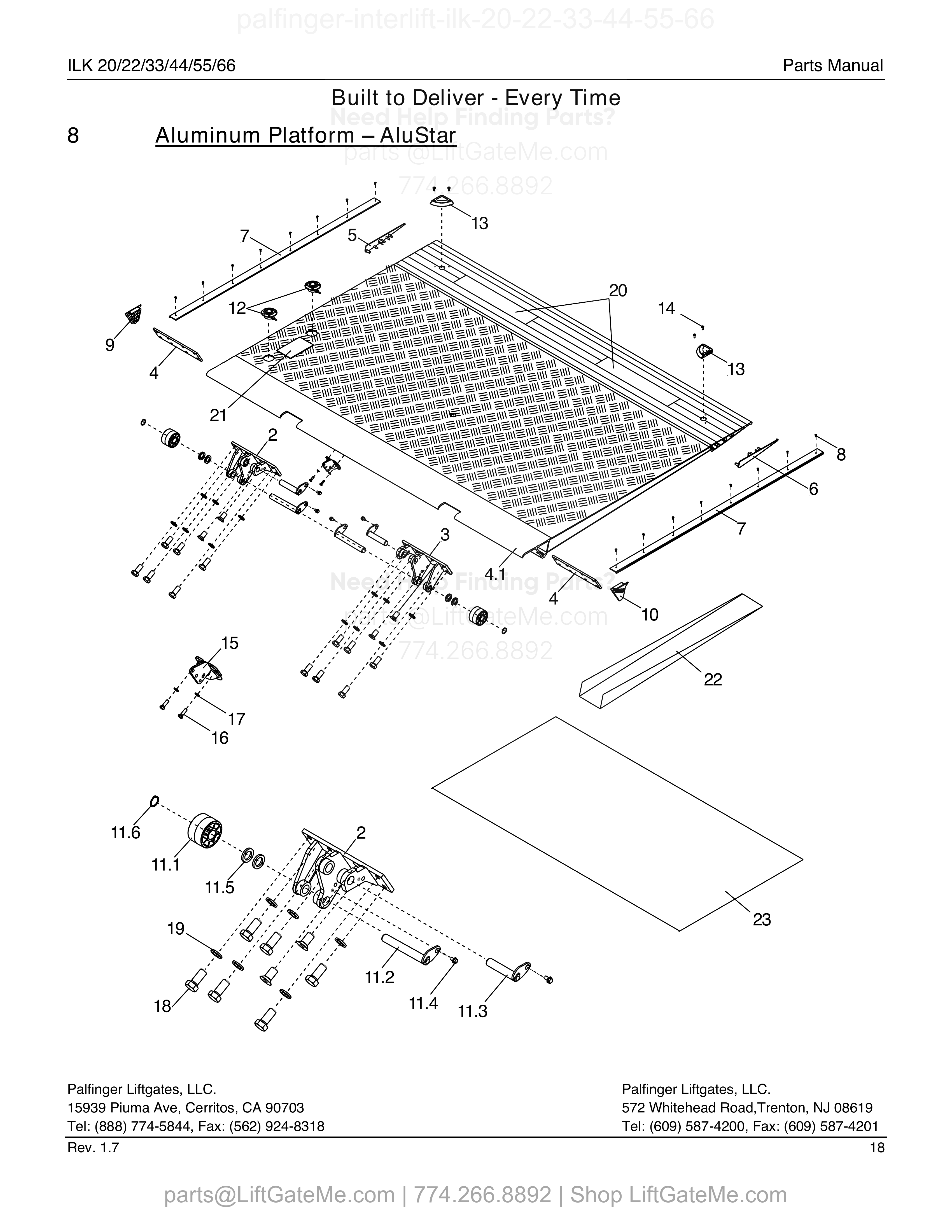 8 - ALUMINUM PLATFORM ALUSTAR diagram