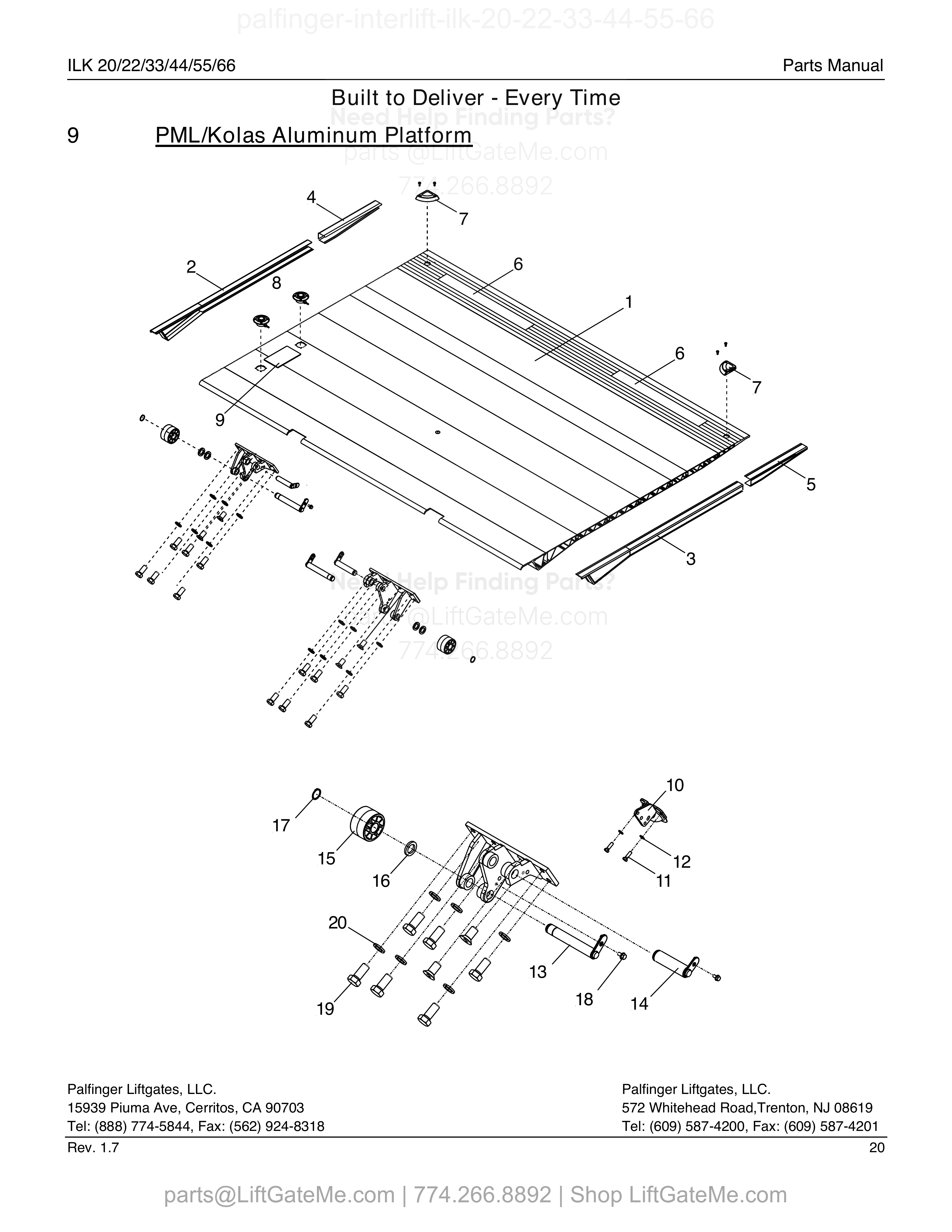 9 - PML/KOLAS ALUMINUM PLATFORM diagram
