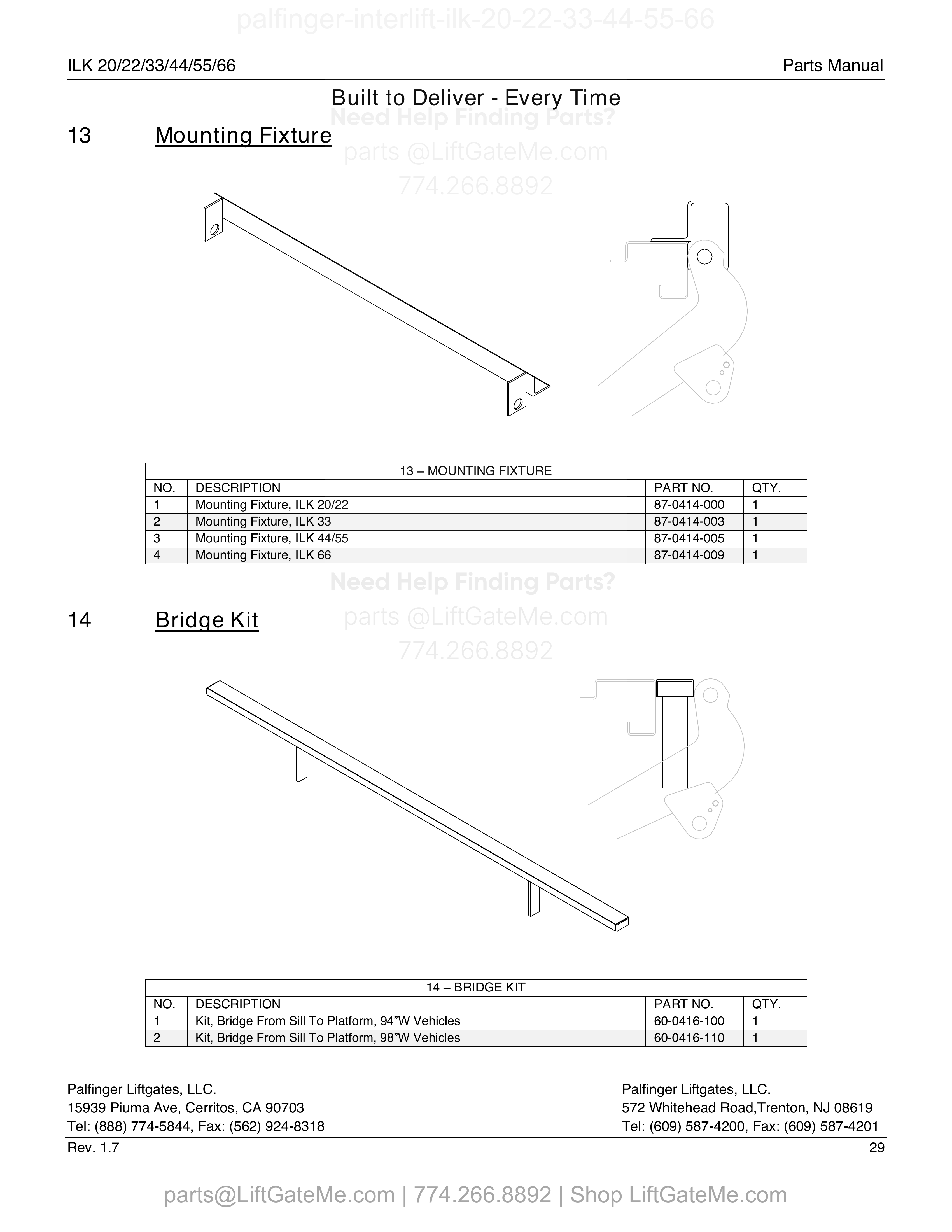 13 Mounting Fixture diagram