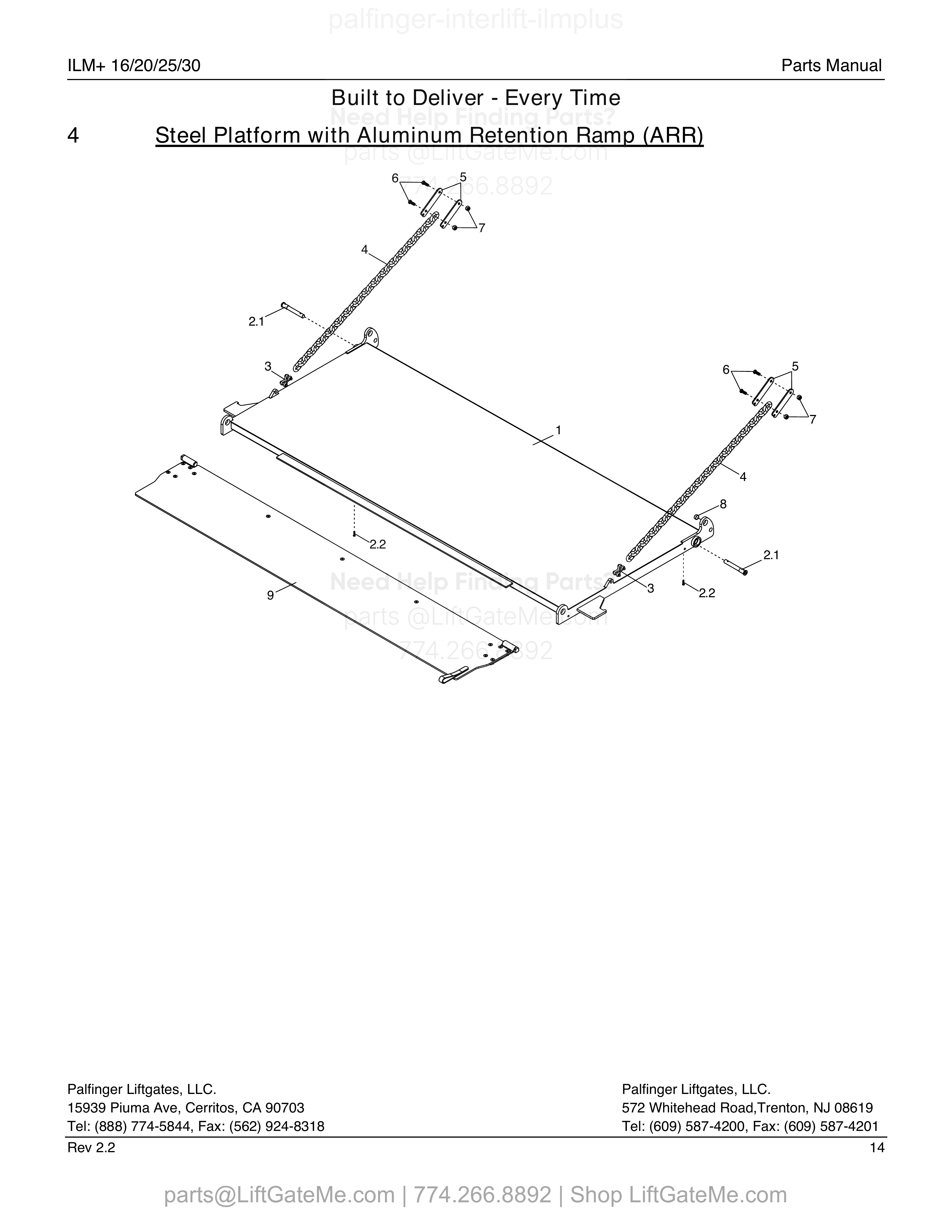 4 – STEEL PLATFORM WITH ALUMINUM RETENTION RAMP (ARR) diagram