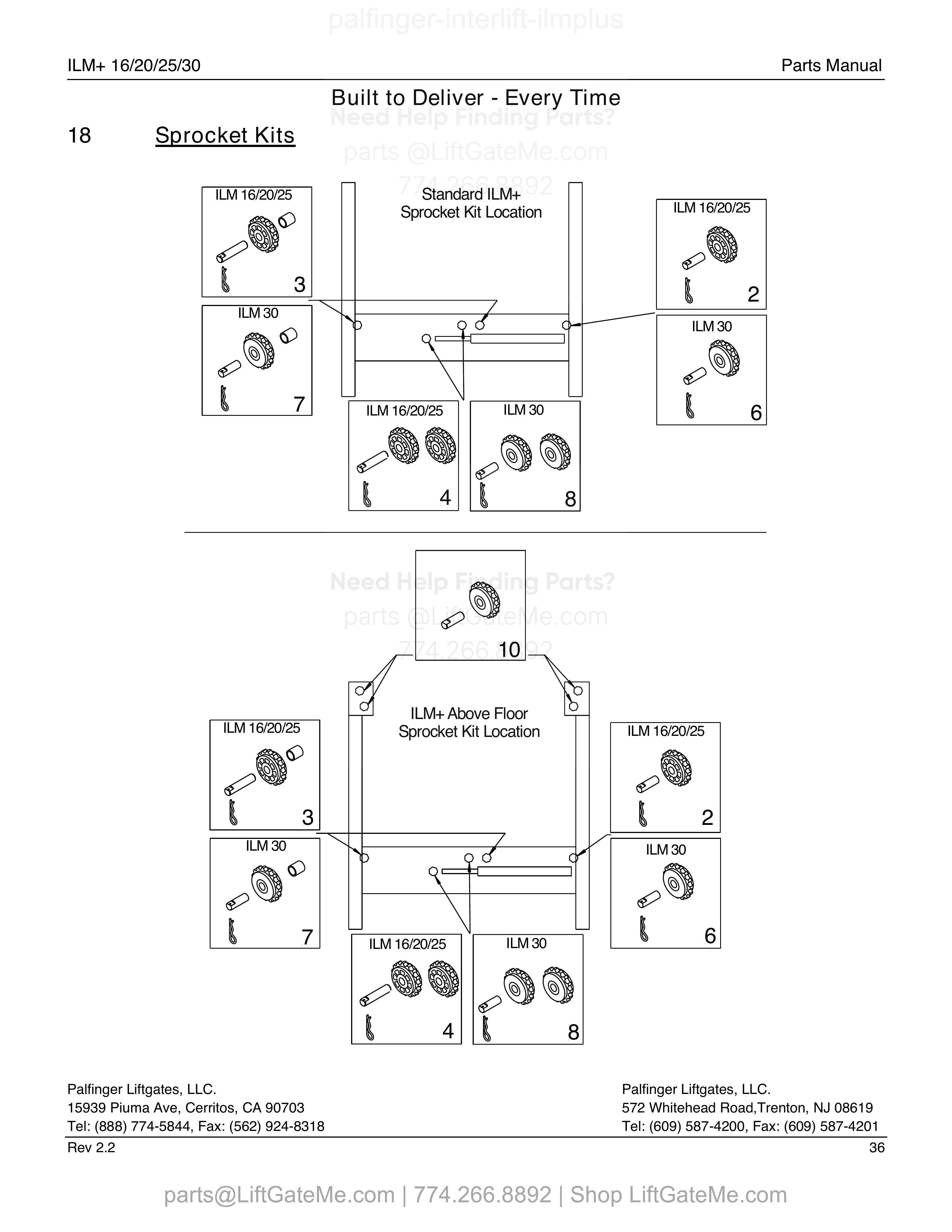 18- SPROCKET KITS diagram