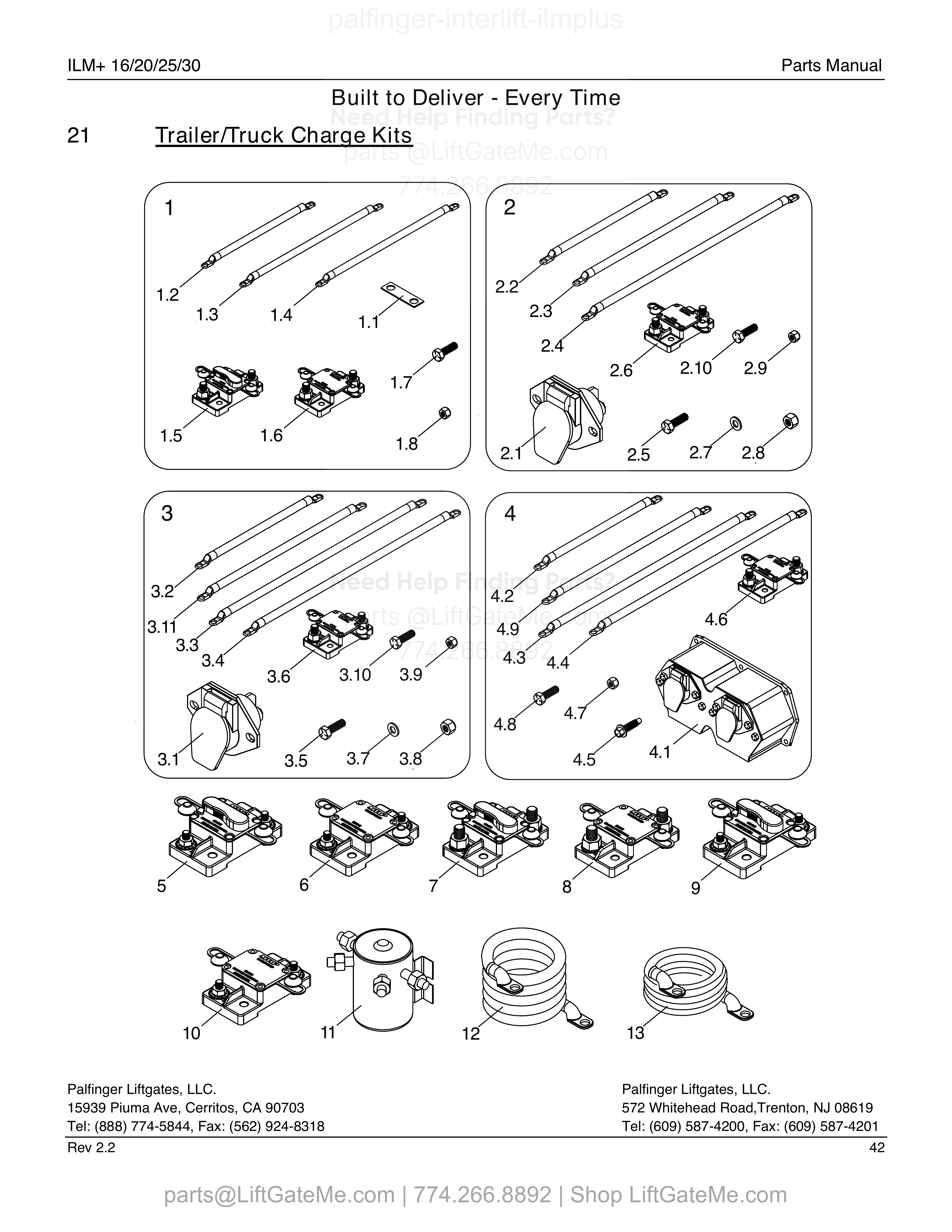 21 – TRAILER/TRUCK CHARGE KITS diagram