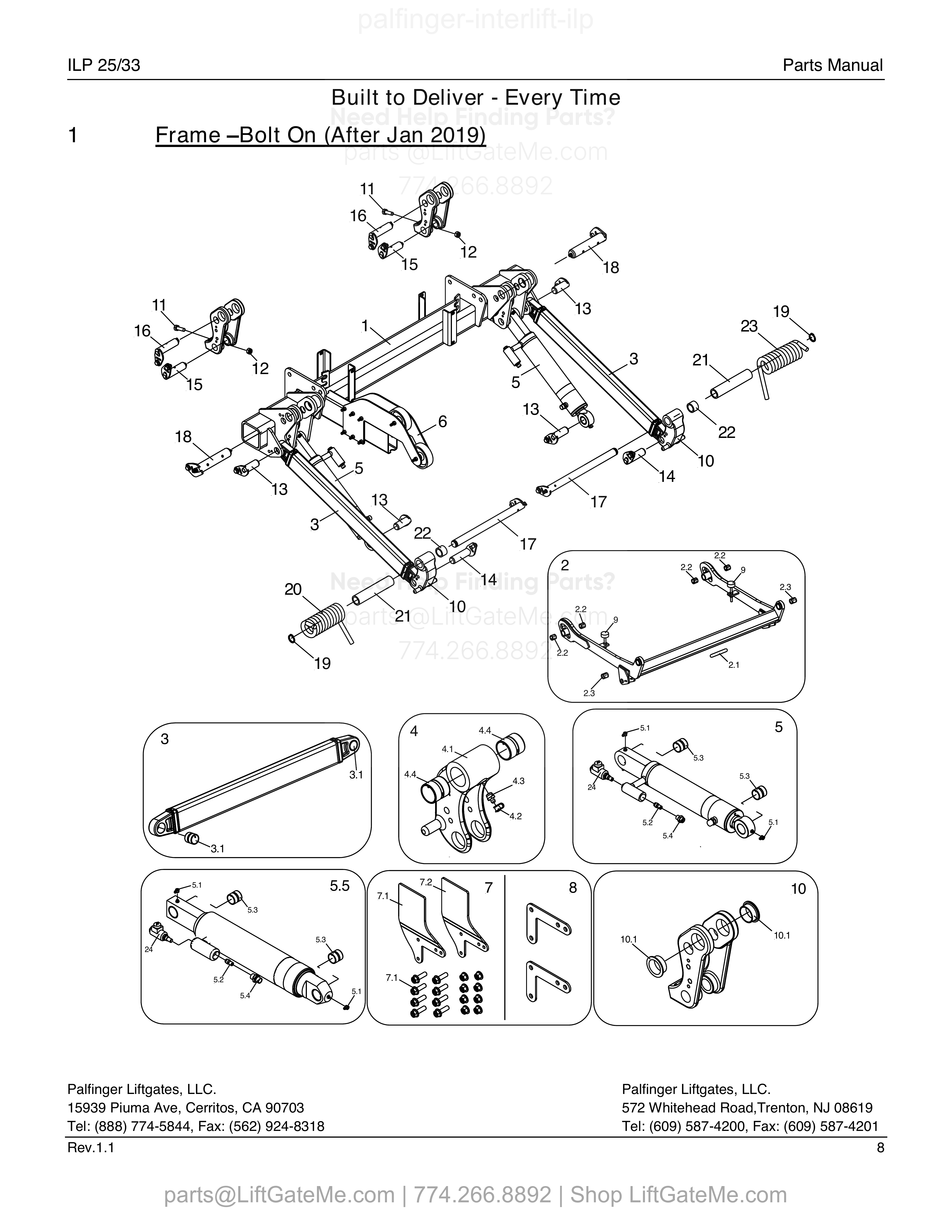 Frame –Bolt On (After Jan 2019) diagram