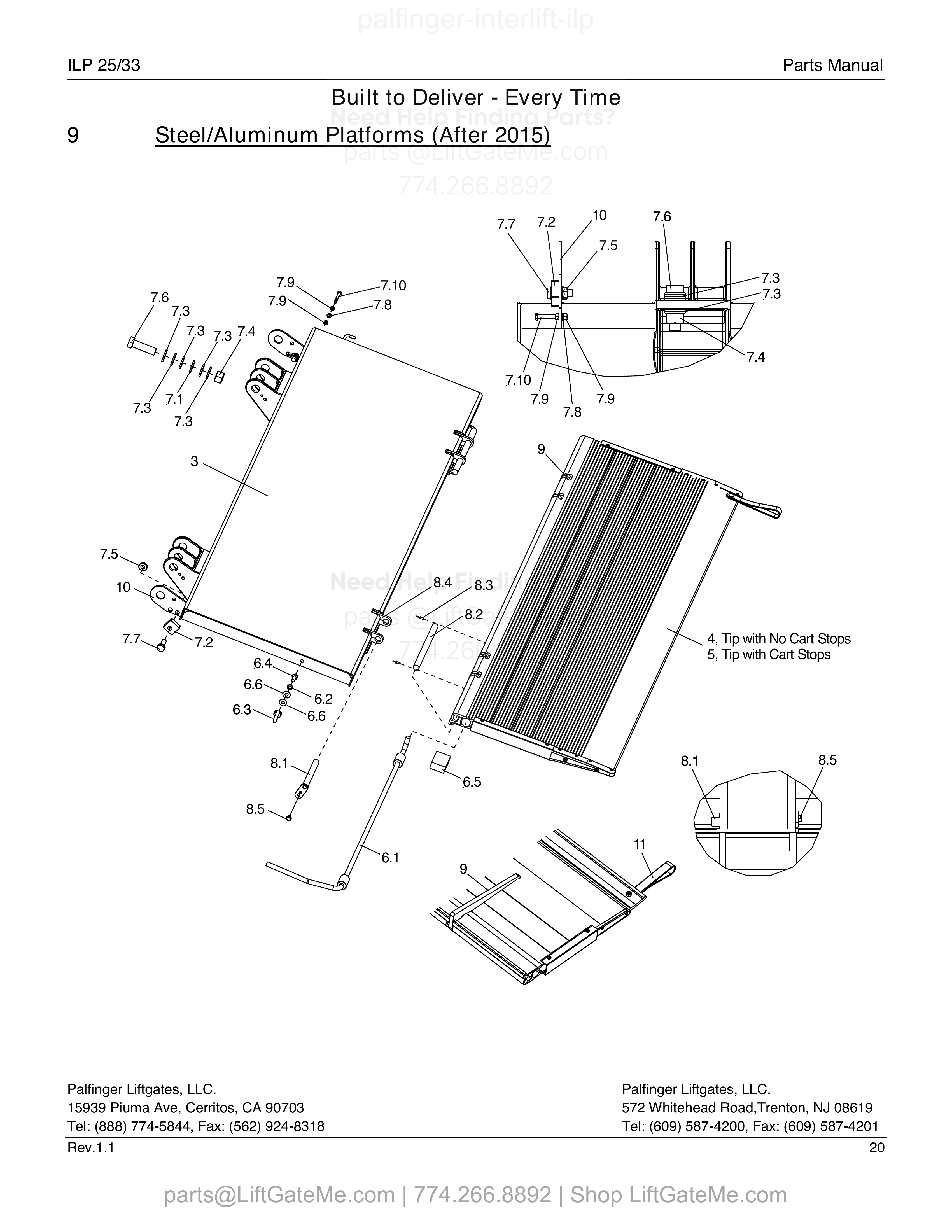 9 - Steel/Aluminum Platforms (After 2015) diagram