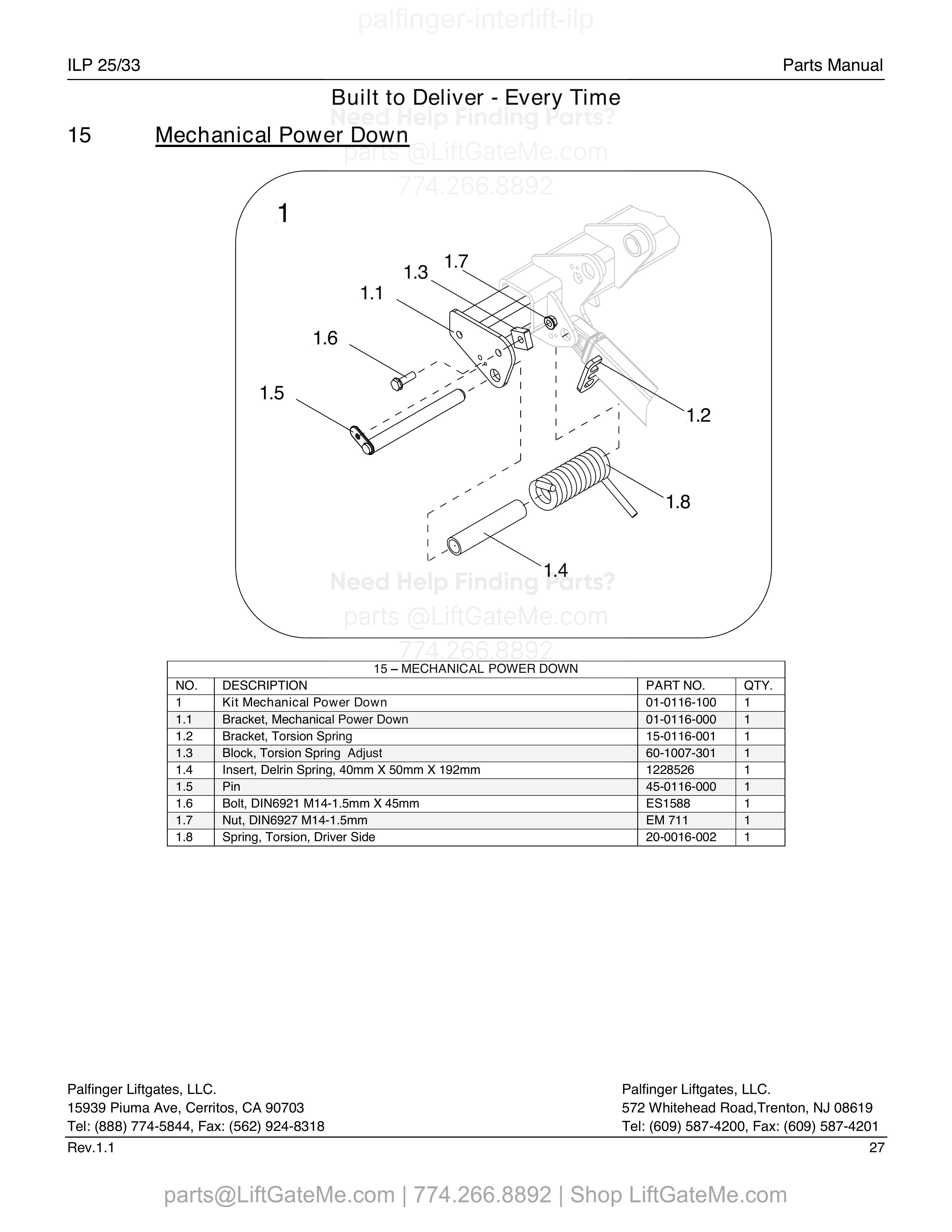 Mechanical Power Down diagram