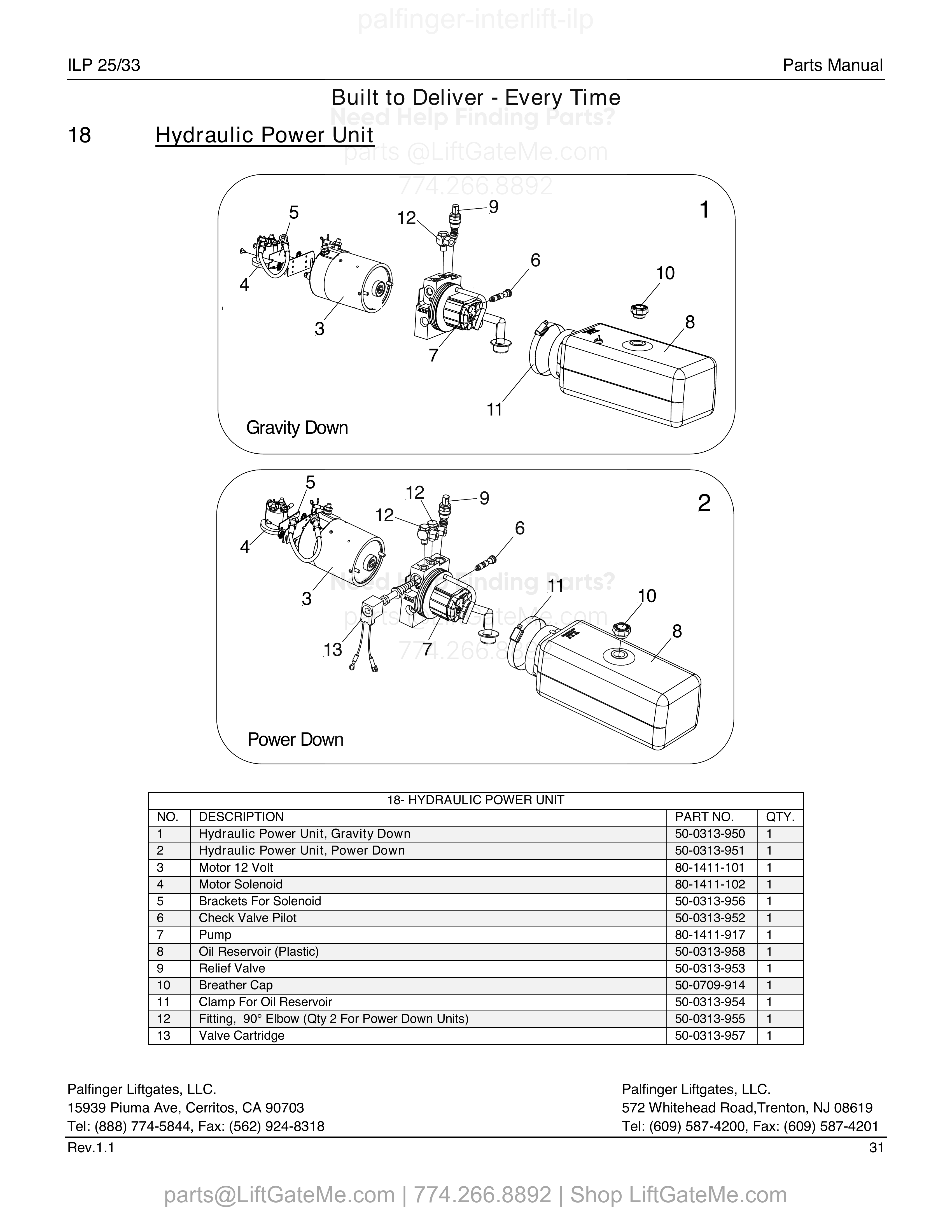 18- HYDRAULIC POWER UNIT diagram