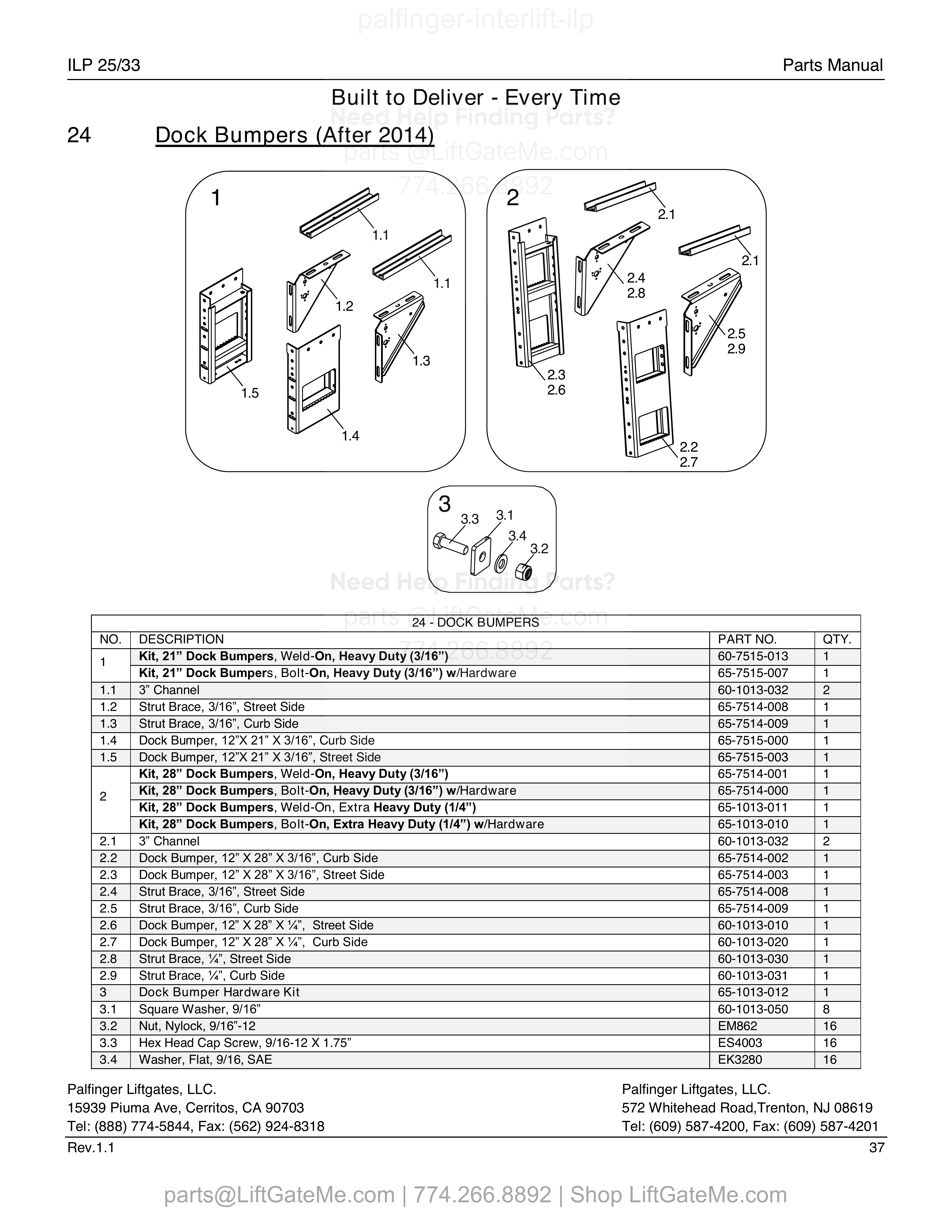 Dock Bumpers (After 2014) diagram