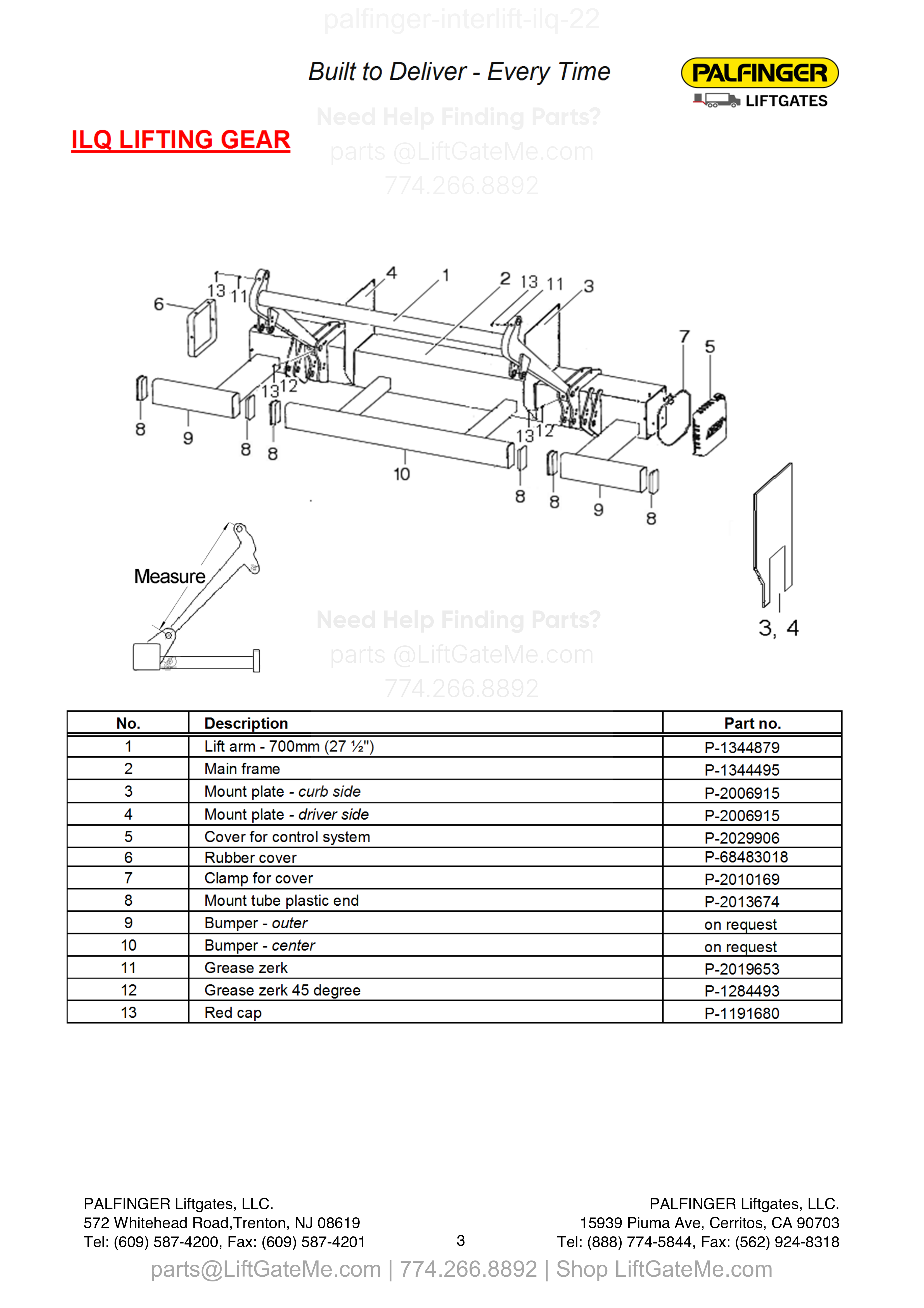 ILQ LIFTING GEAR diagram
