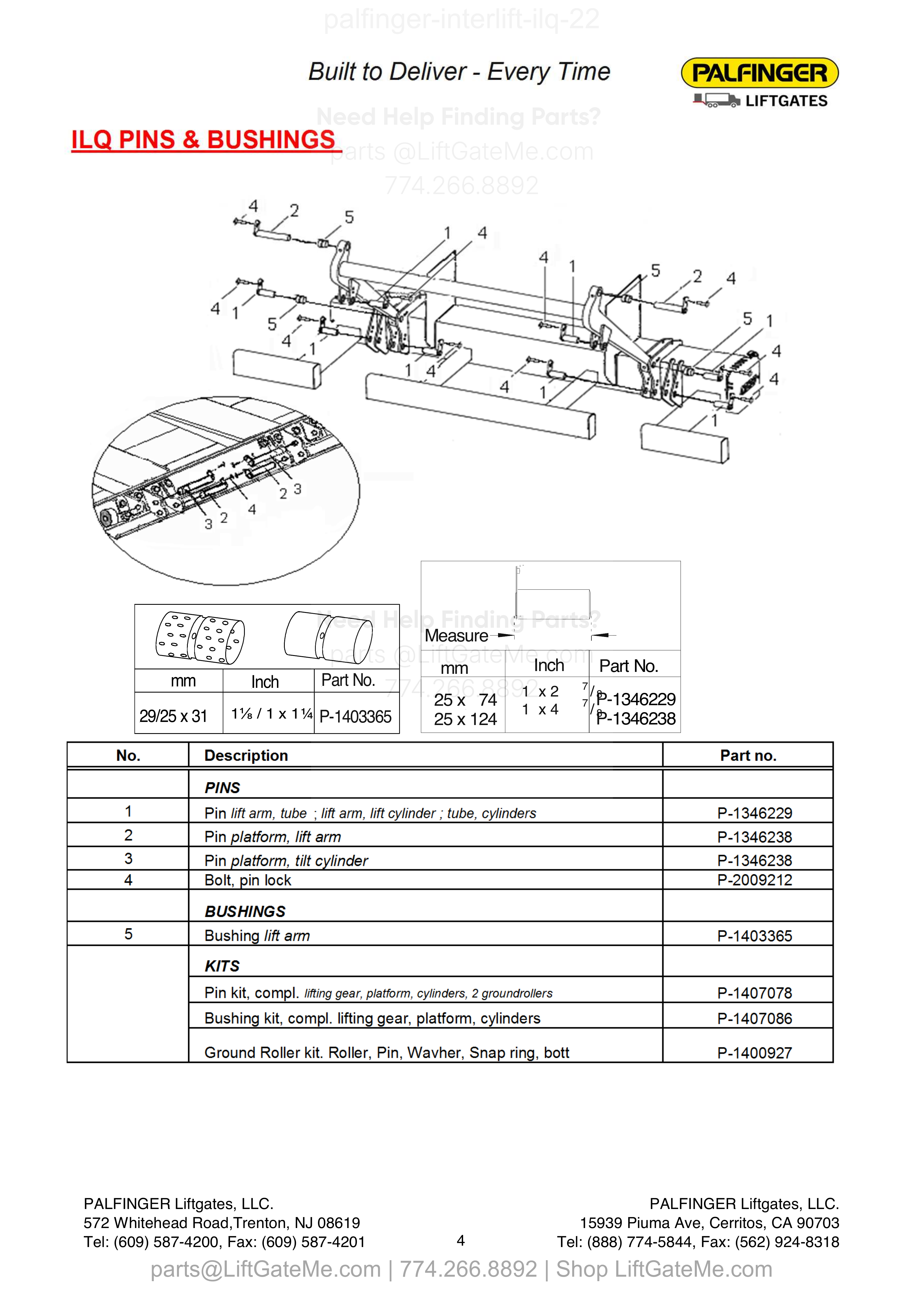 ILQ PINS & BUSHINGS diagram