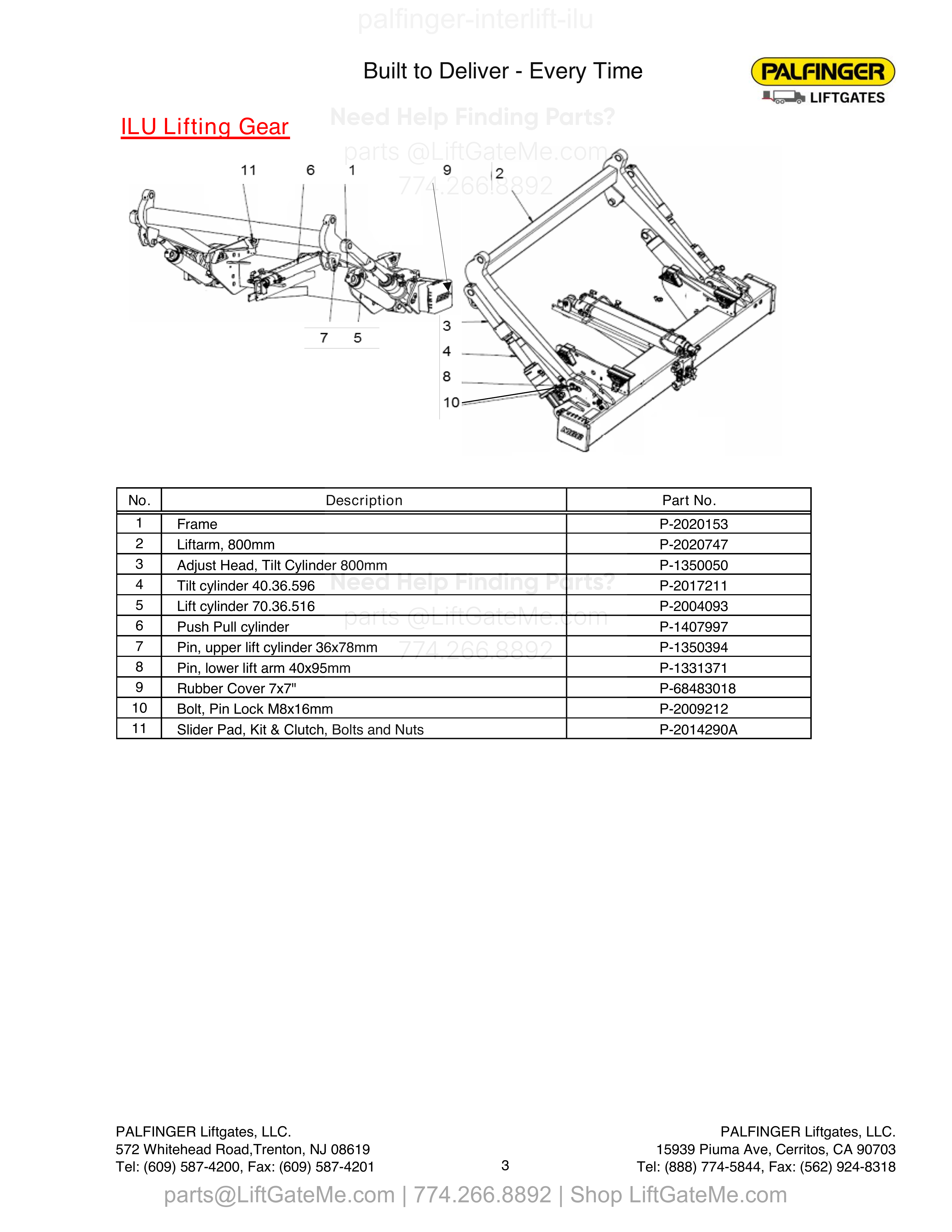 ILU Lifting Gear diagram